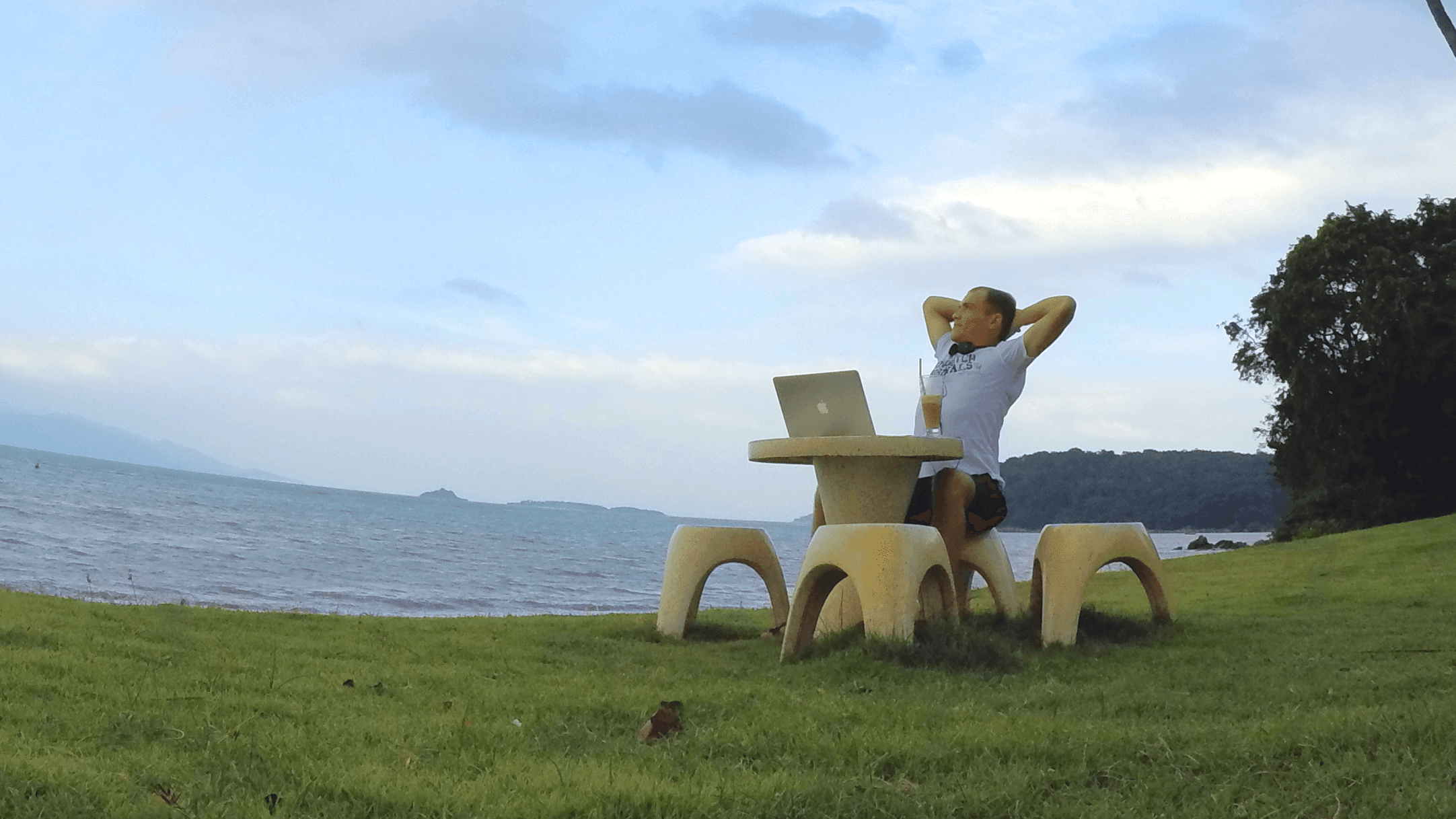 Igor Pidkoshani is a Ukrainian engineer who couldn't do his job in eastern Ukraine anymore. So his bosses in the San Francisco Bay area helped him set up temporary shop in Thailand.