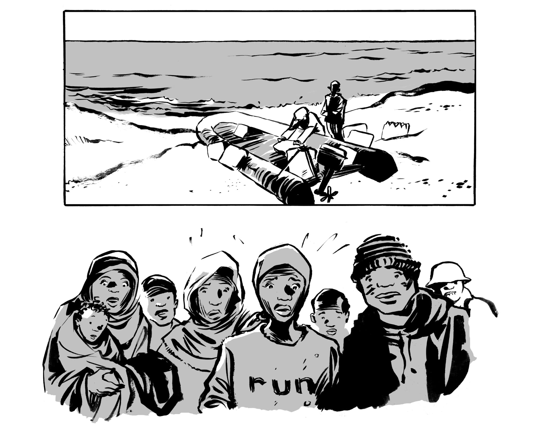 Excerpt from comic about Samia Yusuf Omar