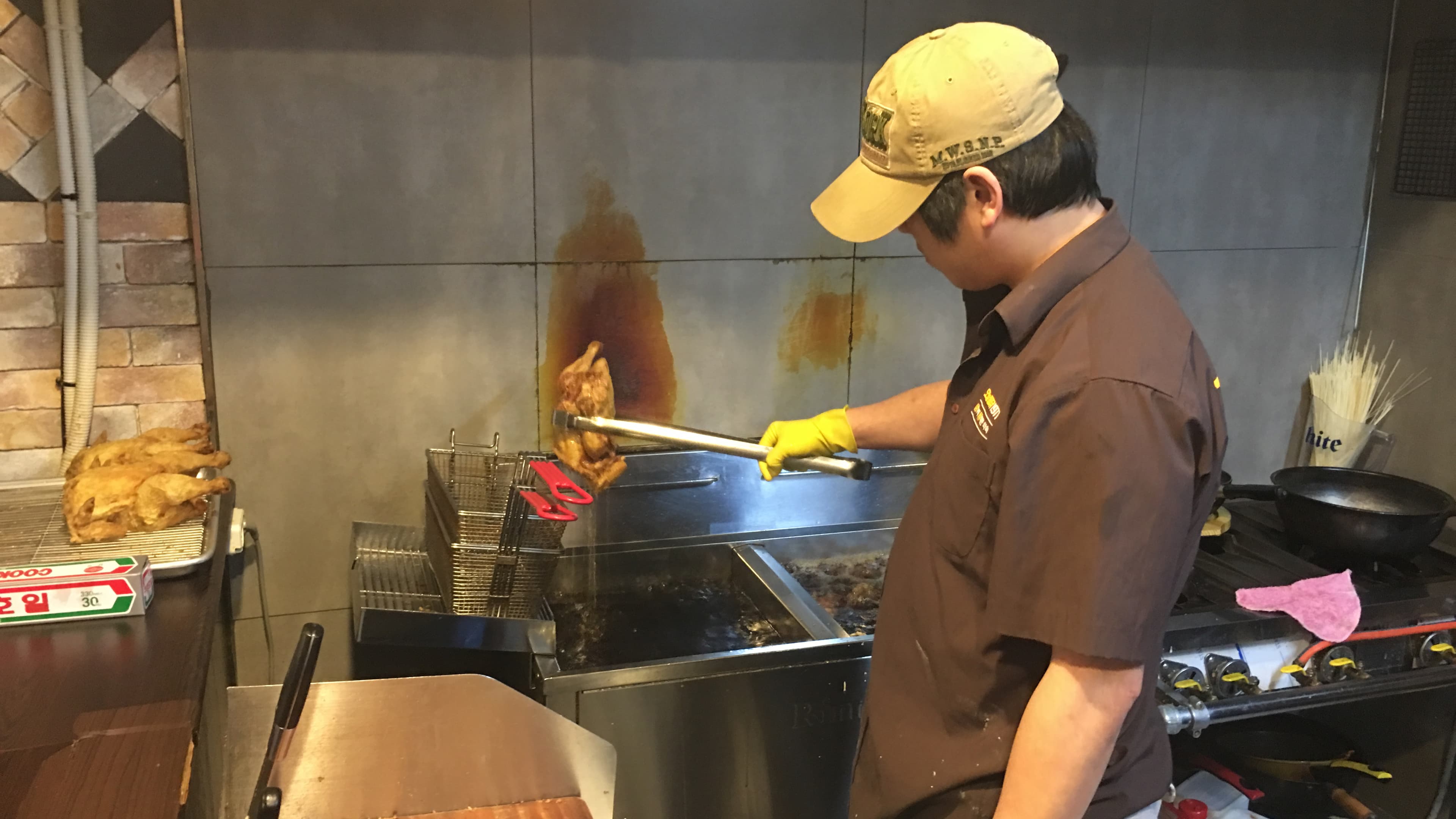 It's not unusual to find dozens of small fried chicken joints in any Korean neighborhood.