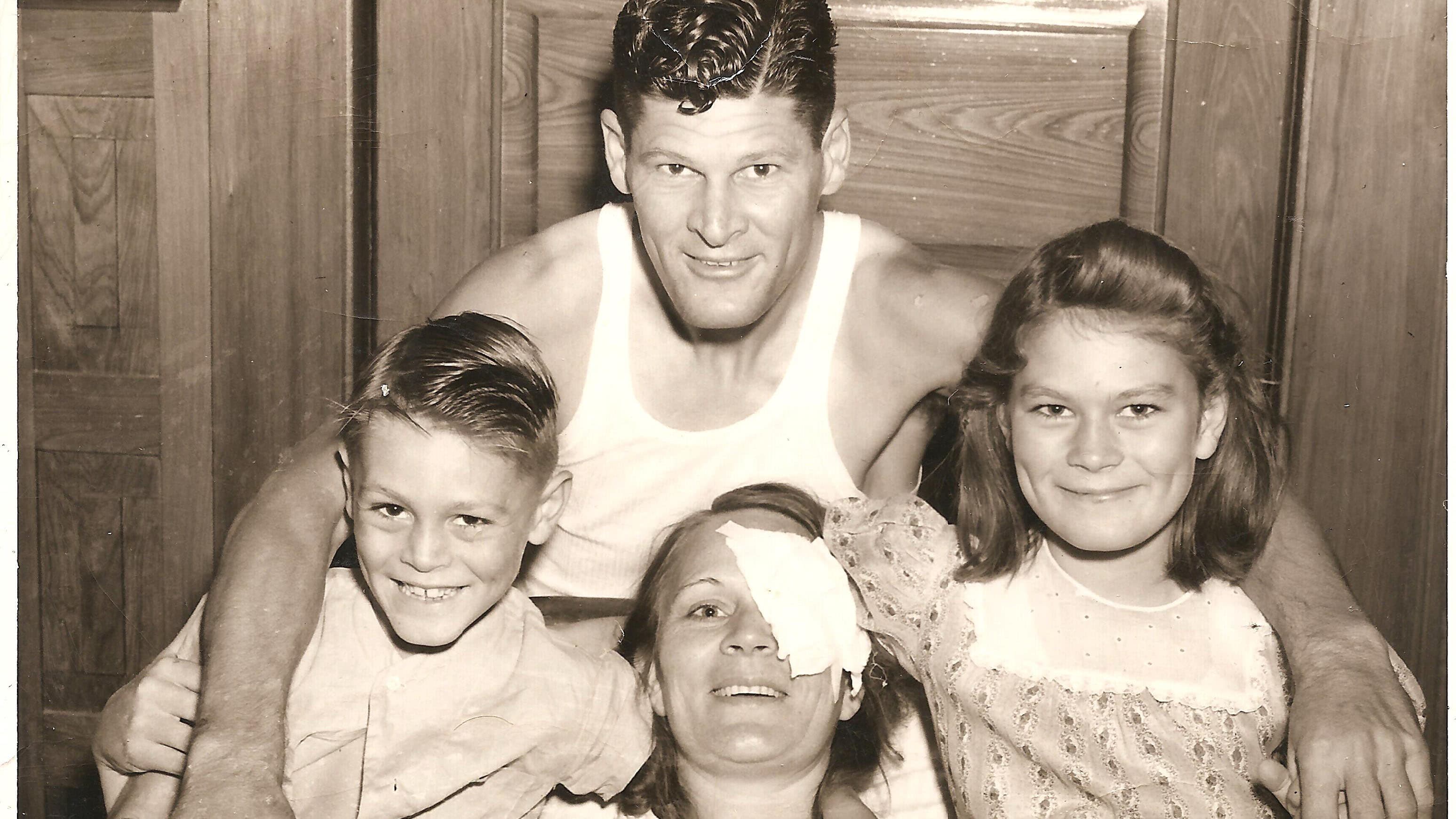 The Downs family after their rescue. A German U-boat torpedoed the ship they were sailing on in the Gulf of Mexico in 1942.