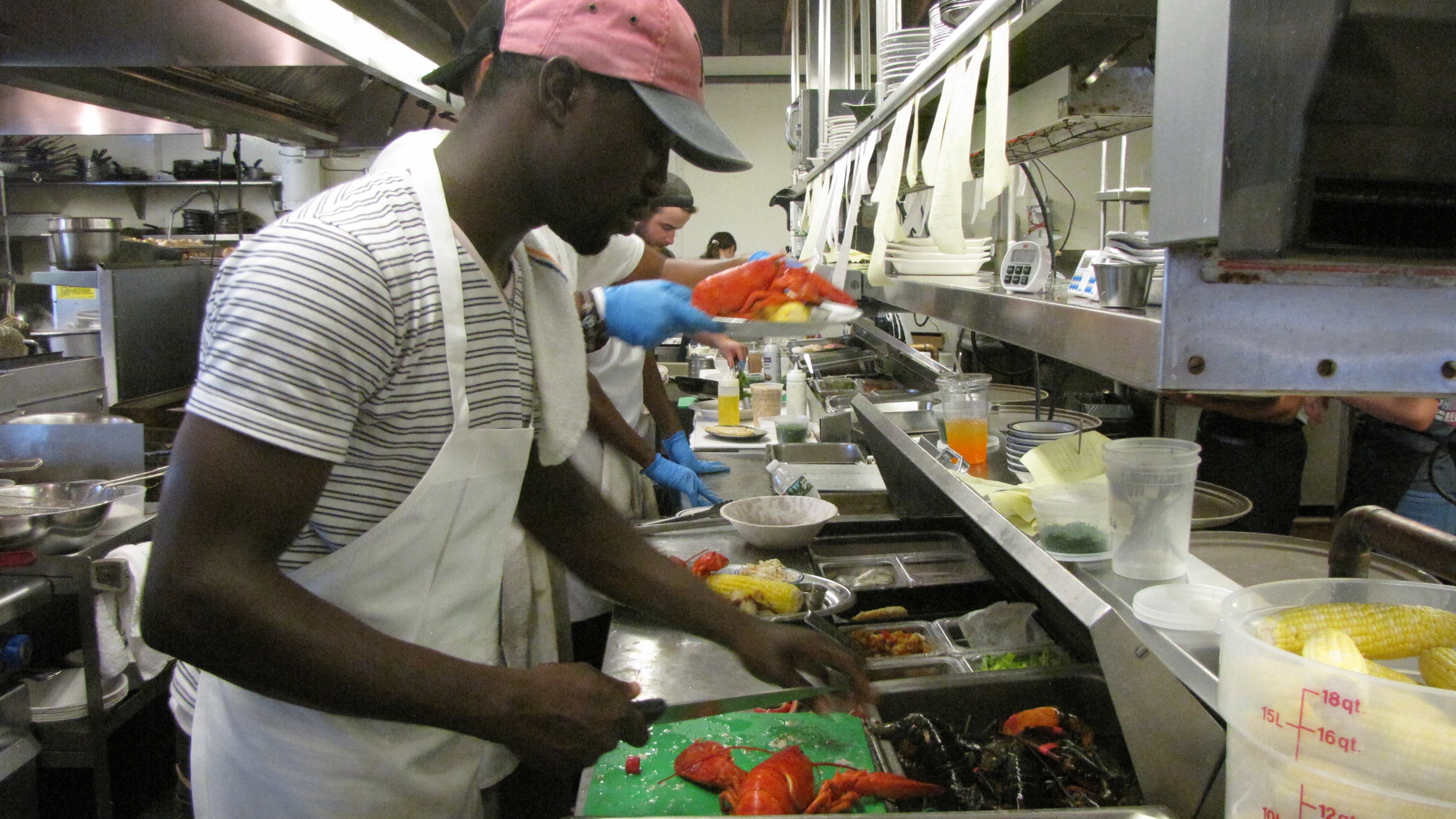 Many of the employees at the Home Port restaurant on Martha's Vineyard are from Jamaica. But this year, the owner couldn't get the visas she needed. So she's short on staff. "We're closing two days a week for dinner. I've never had to do that before."