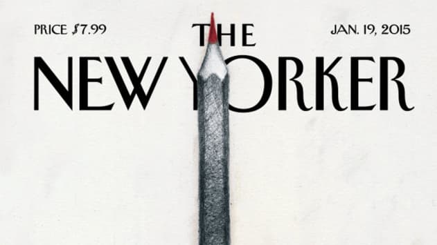 A portion of "Solidarité," the New Yorker cover image by Ana Juan in tribute to the Charlie Hebdo victims.