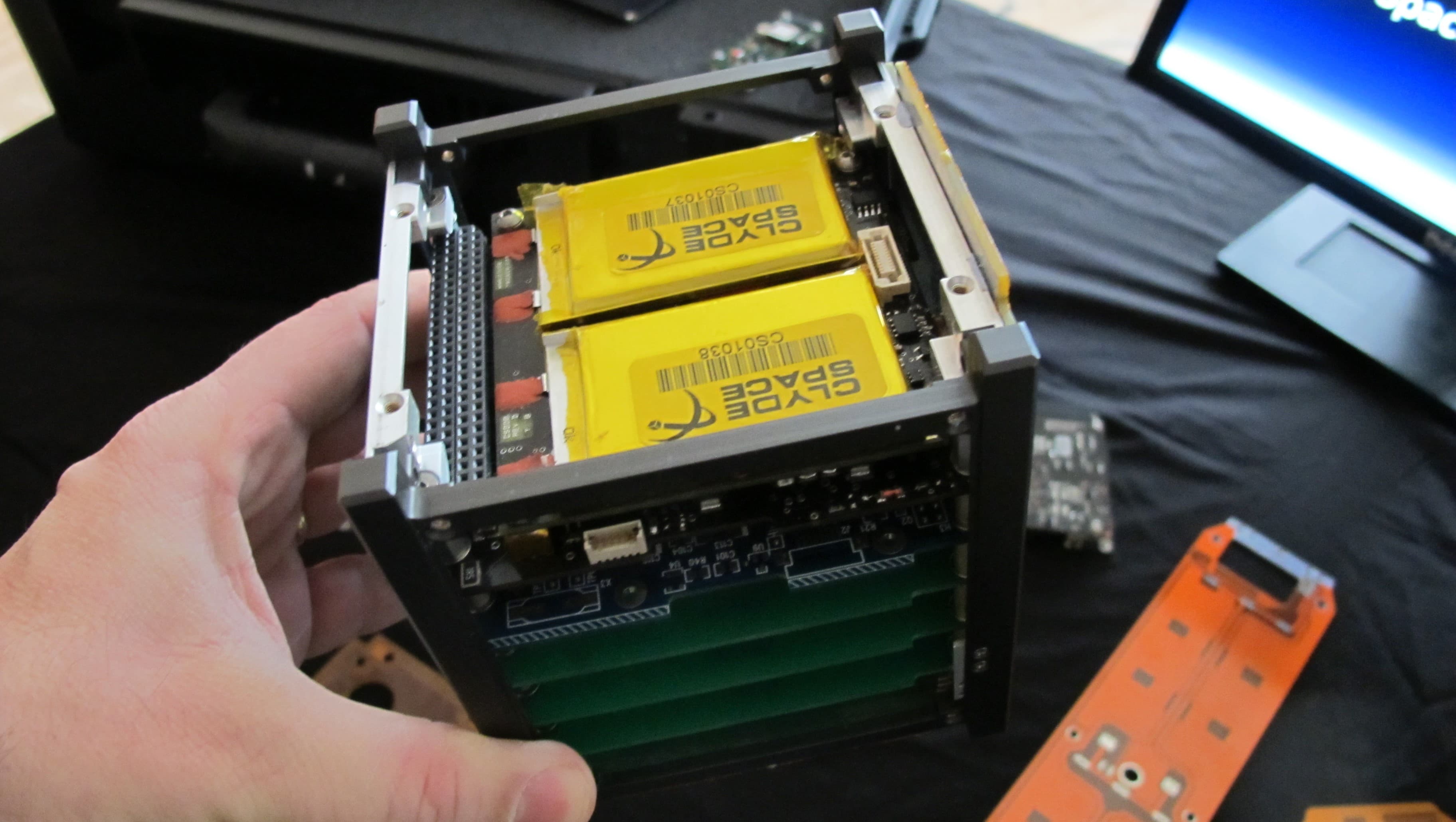 A CubeSat in hand