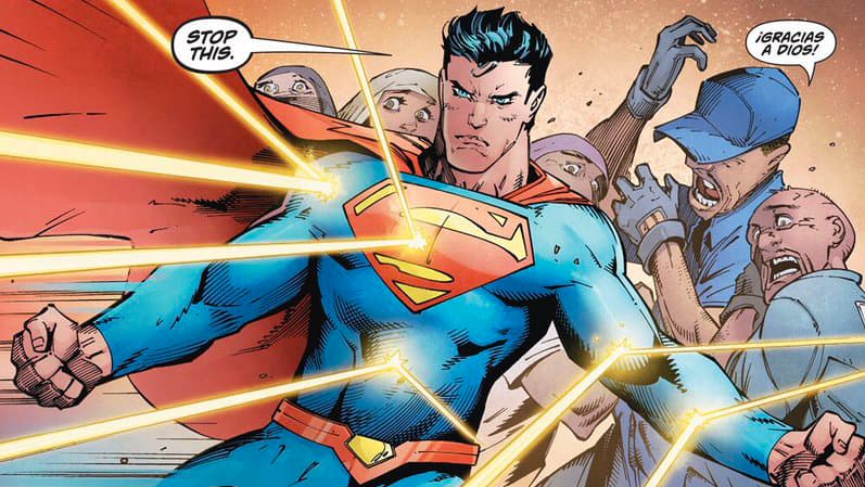 A scene from the latest issue of Superman.