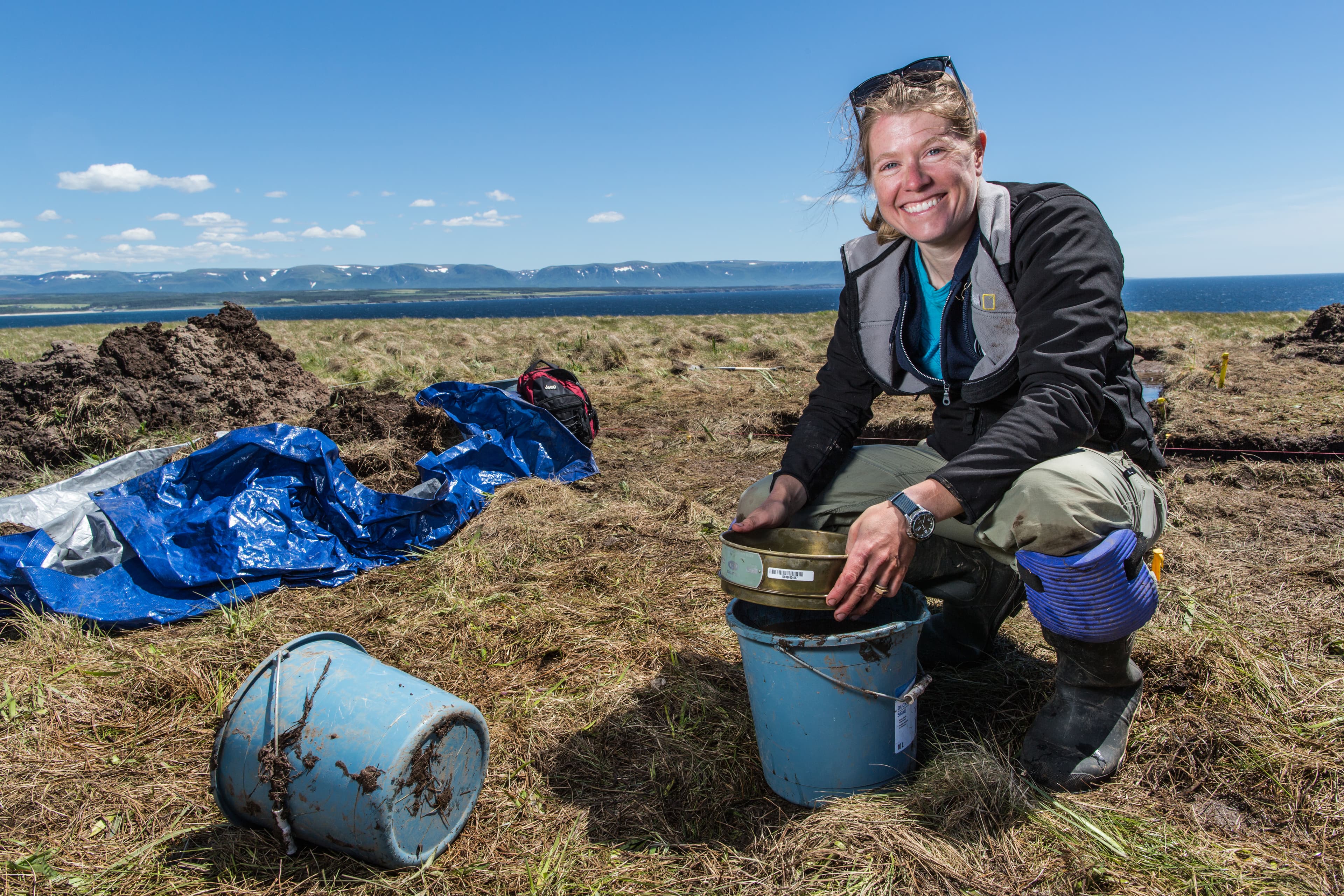 Sarah Parcak at archaeological site