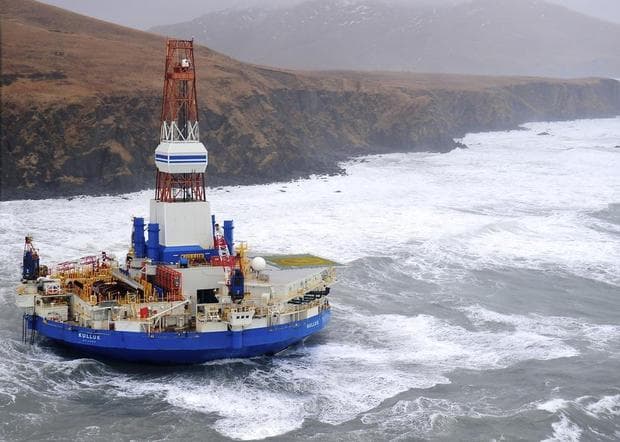 Drilling unit aground