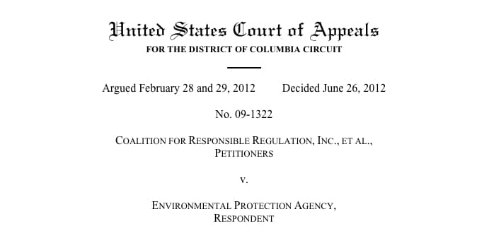 EPA Court Case in 2012