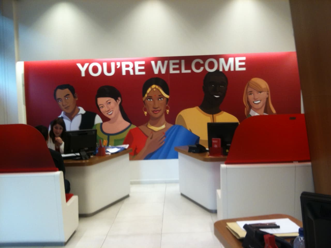 A Milan branch of Extrabanca, an Italian bank that caters to immigrant clients.