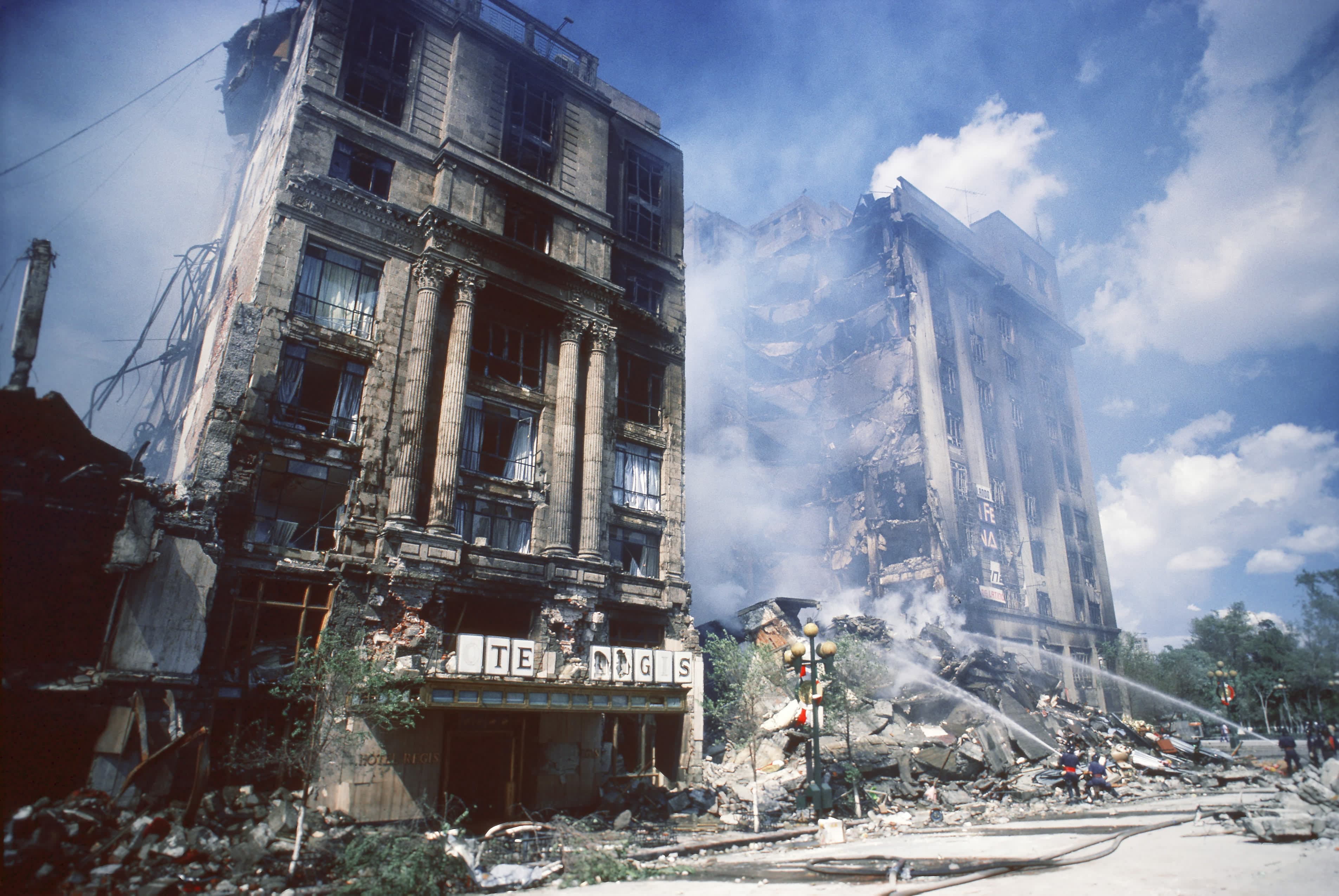 destruction from 1985 earthquake in Mexico
