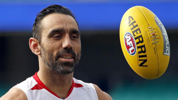 Aboriginal activist and Australian Rules Football legend Adam Goodes kicks a ball during a team training session at the Sydney Cricket Ground, Australia, August 4, 2015.