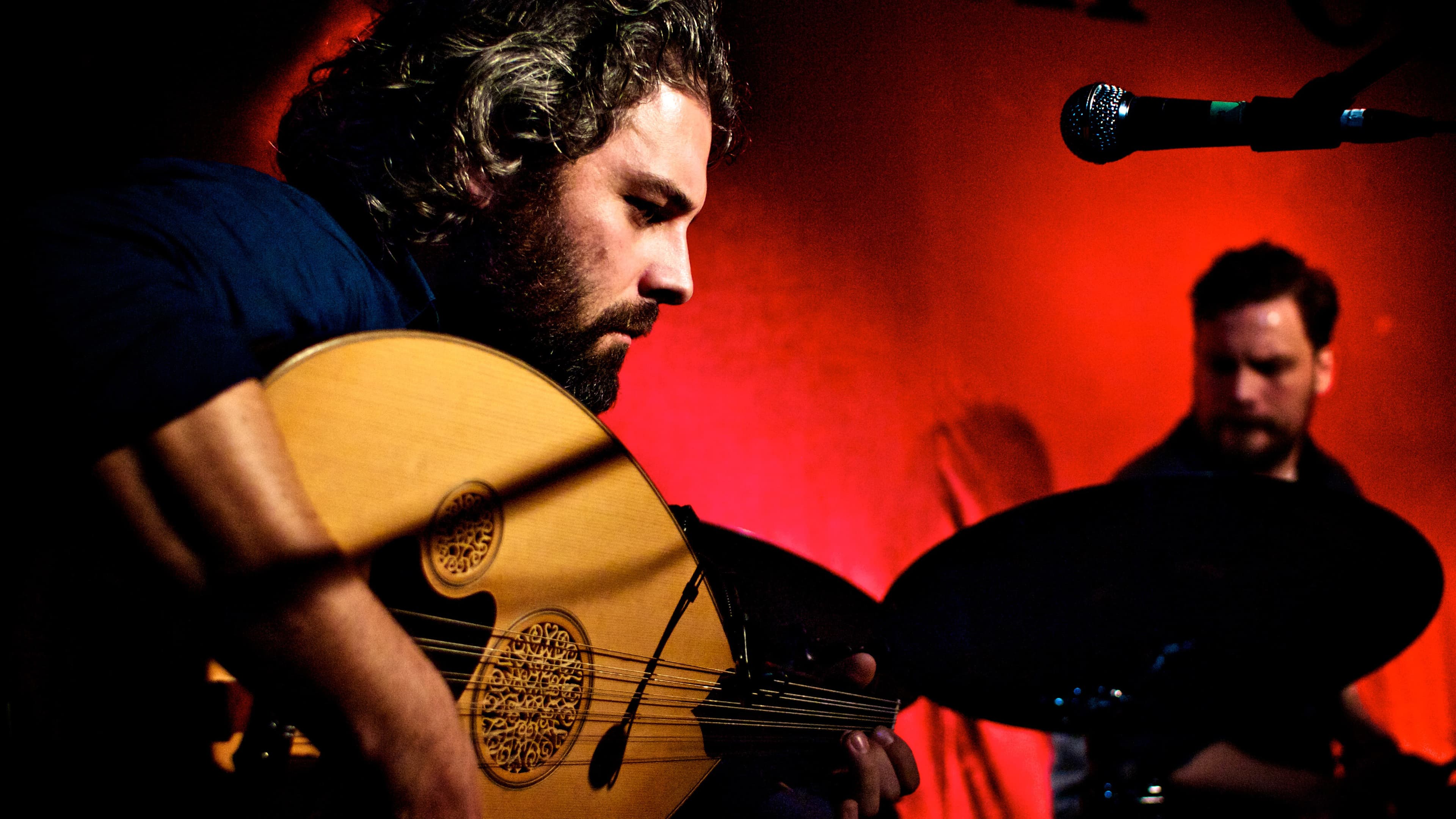 Gordon Grdina with Haram's drummer Kenton Loewen