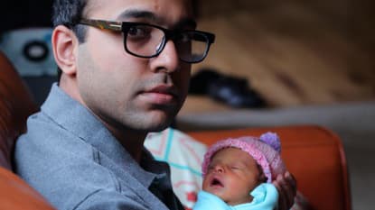 Baby Eva has yet to meet her Pakistani grandmother.