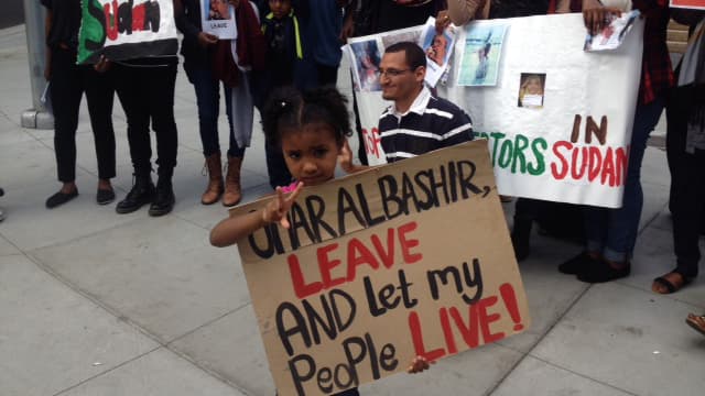 A rally for Sudan held in San Francisco.