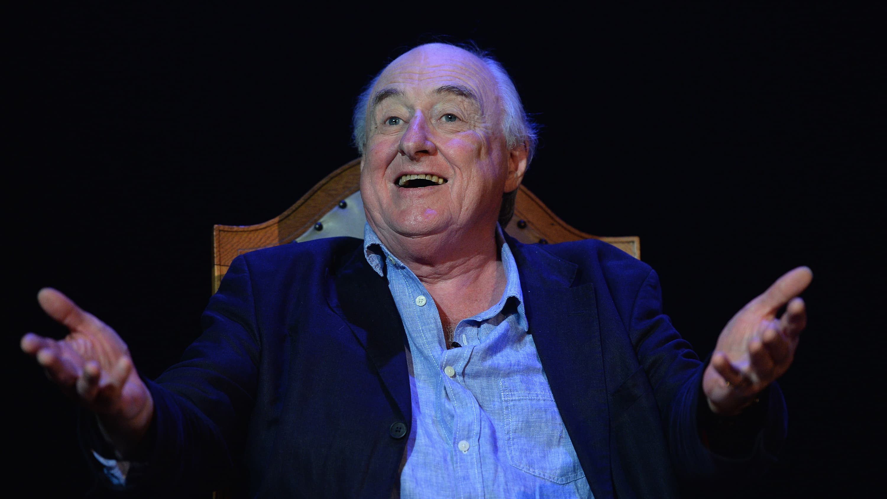 Henry Blofeld performs at the Edinburgh Festival Fringe, August 16, 2013 in Edinburgh, Scotland.