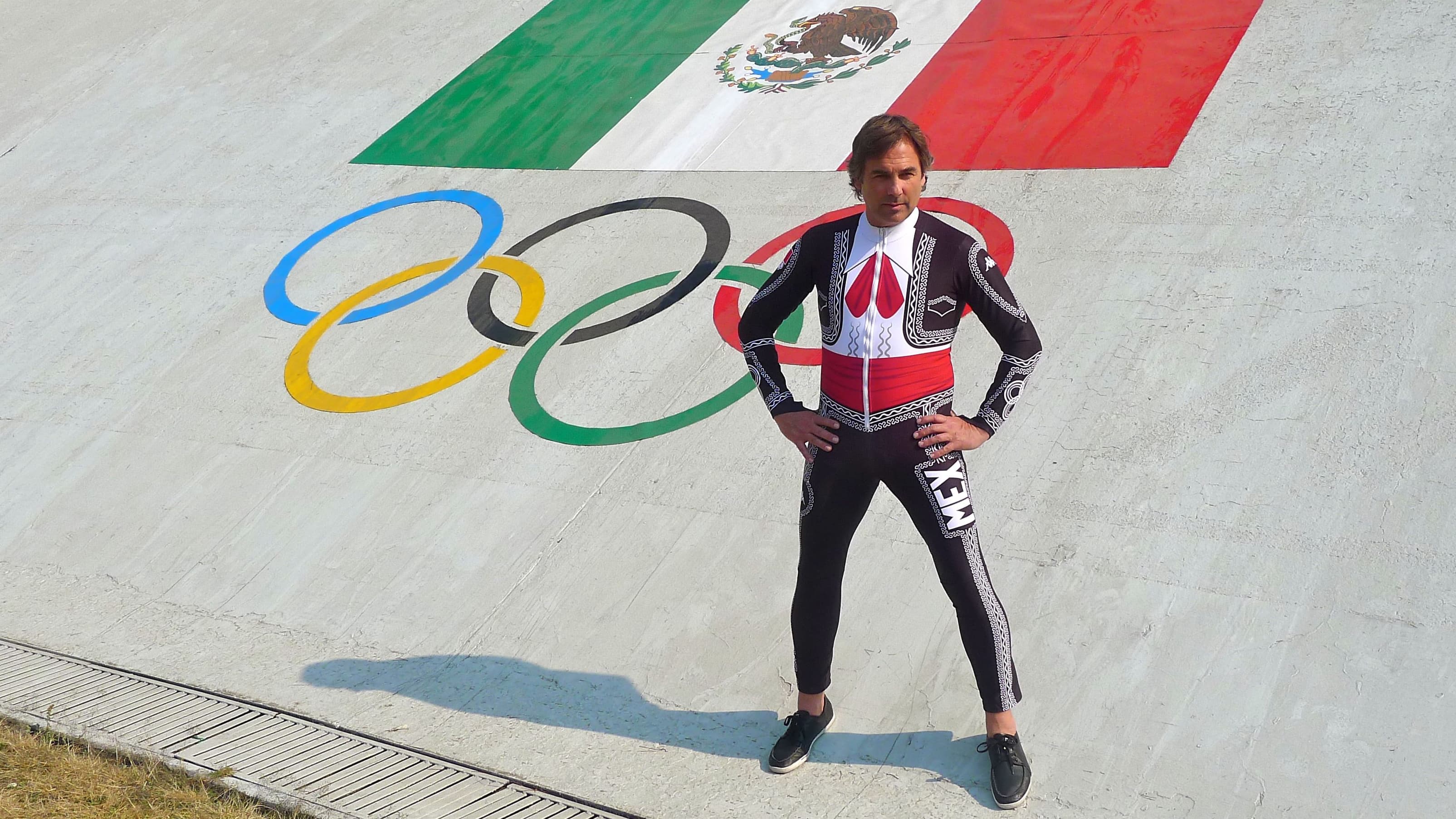 Prince Hubertus von Hohenlohe in his 2014 Winter Olympic speedsuit.