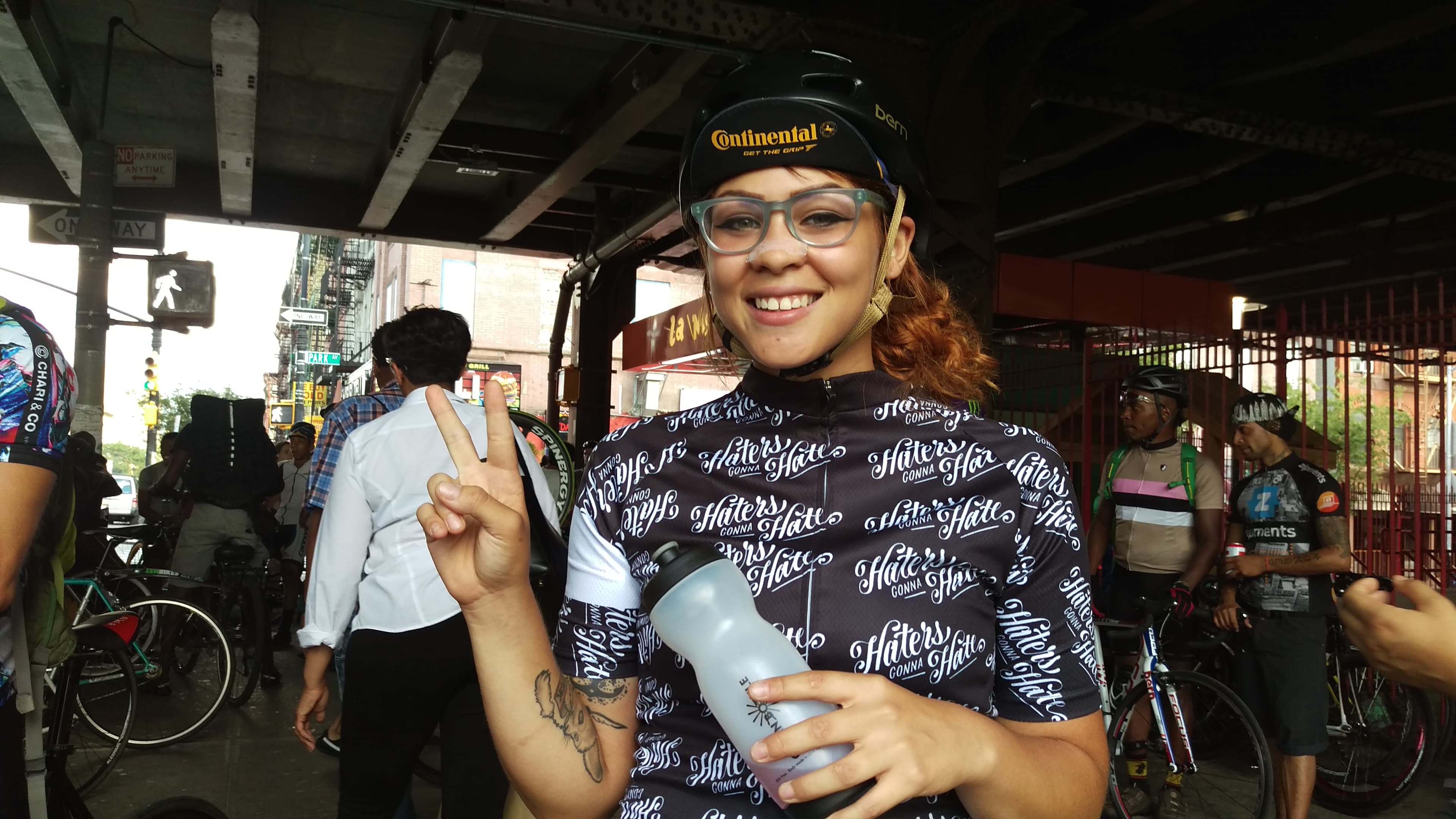 "I just want to ride my bike aggressively in every city I can before I die," says bike racer Chelsea Matias.