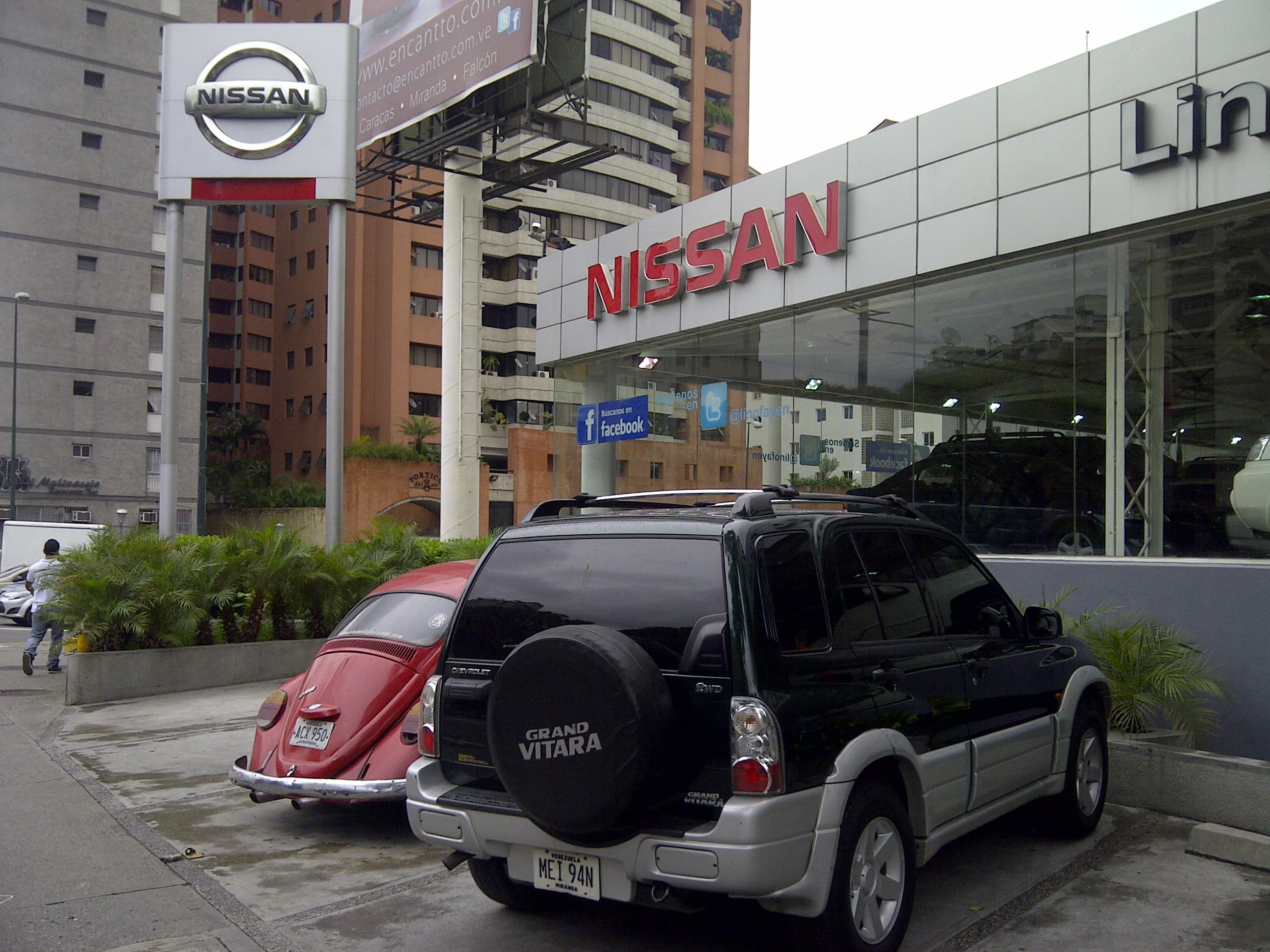 No new cars at this Nissan dealership in Caracas, Venezuela.