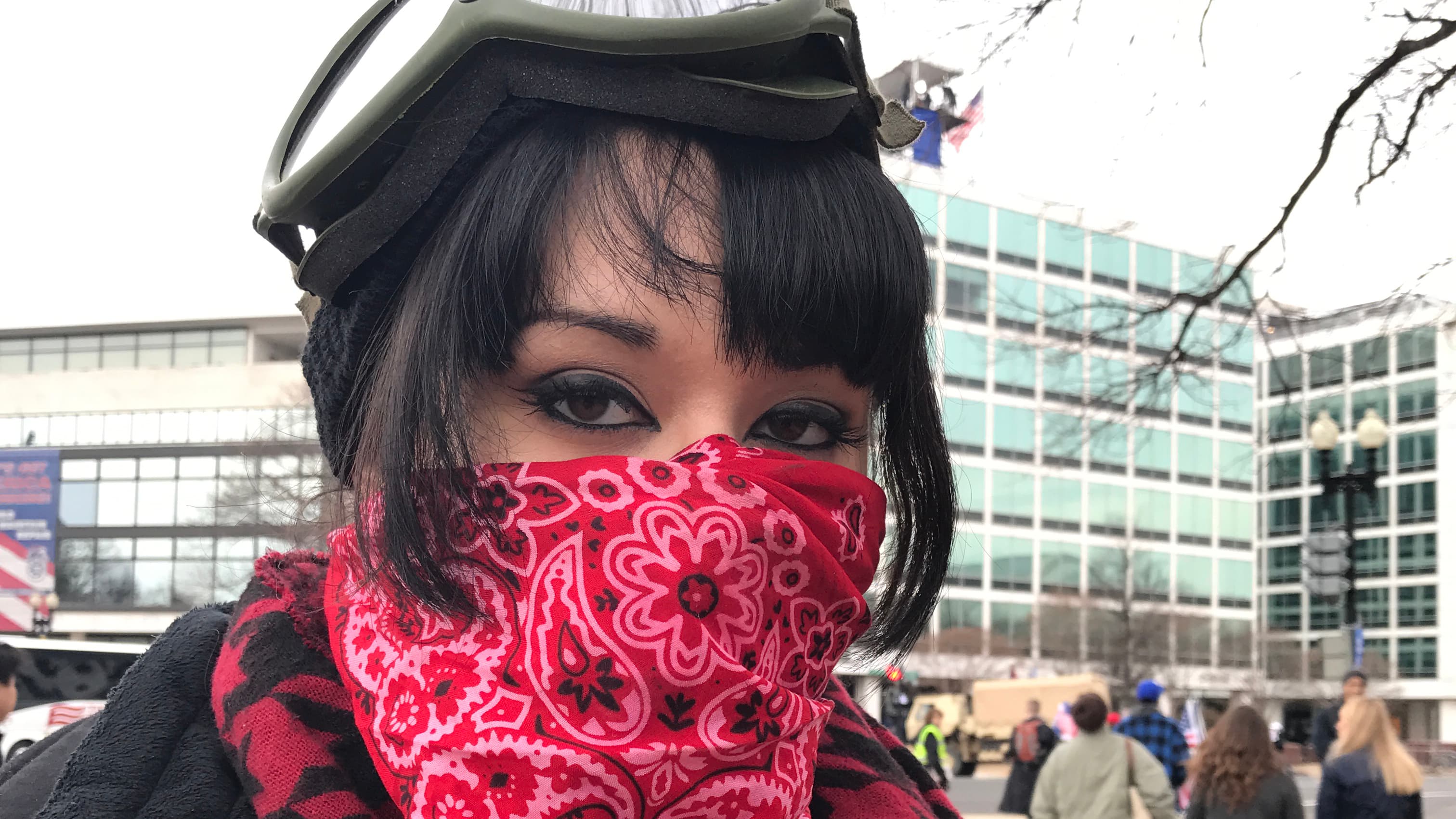 Jen Marley was at Donald Trump's presidential inauguration protesting against abuses of Native American resources.