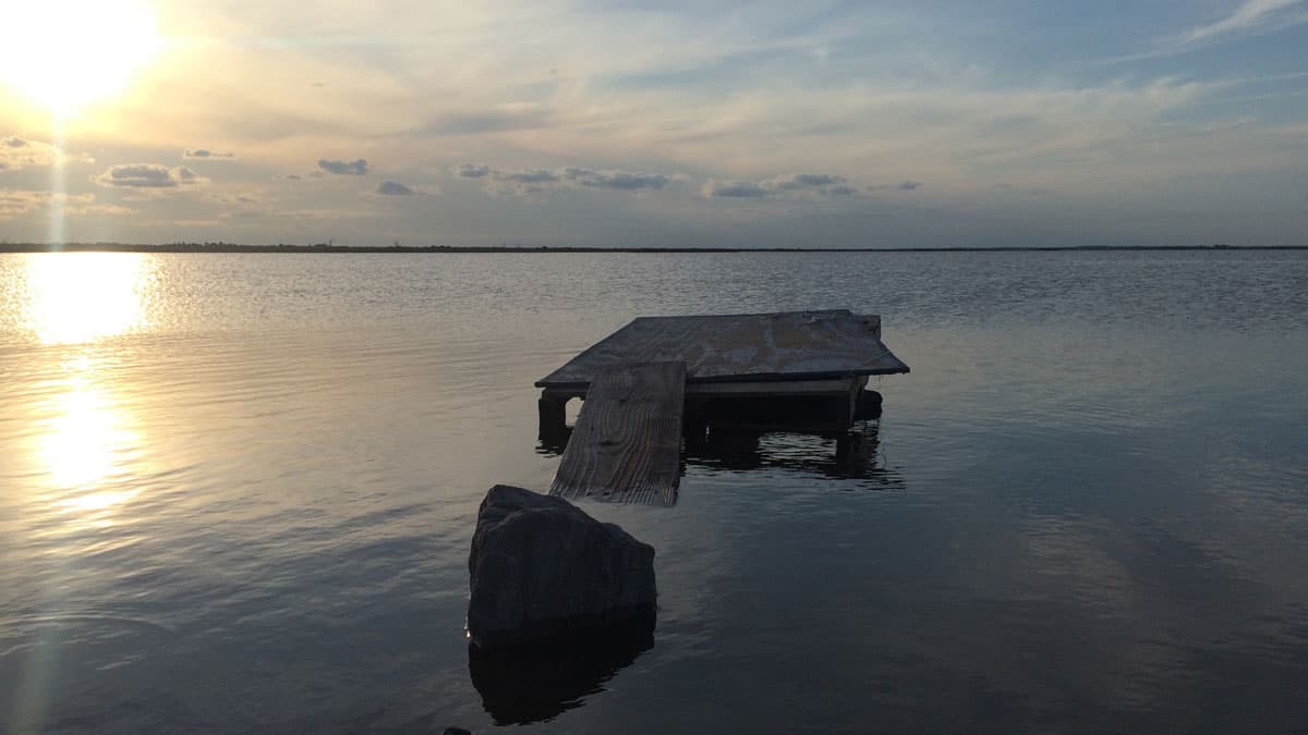 Isle de Jean Charles, along the Louisiana’s coast, toward the bottom of Terrebonne Parish.