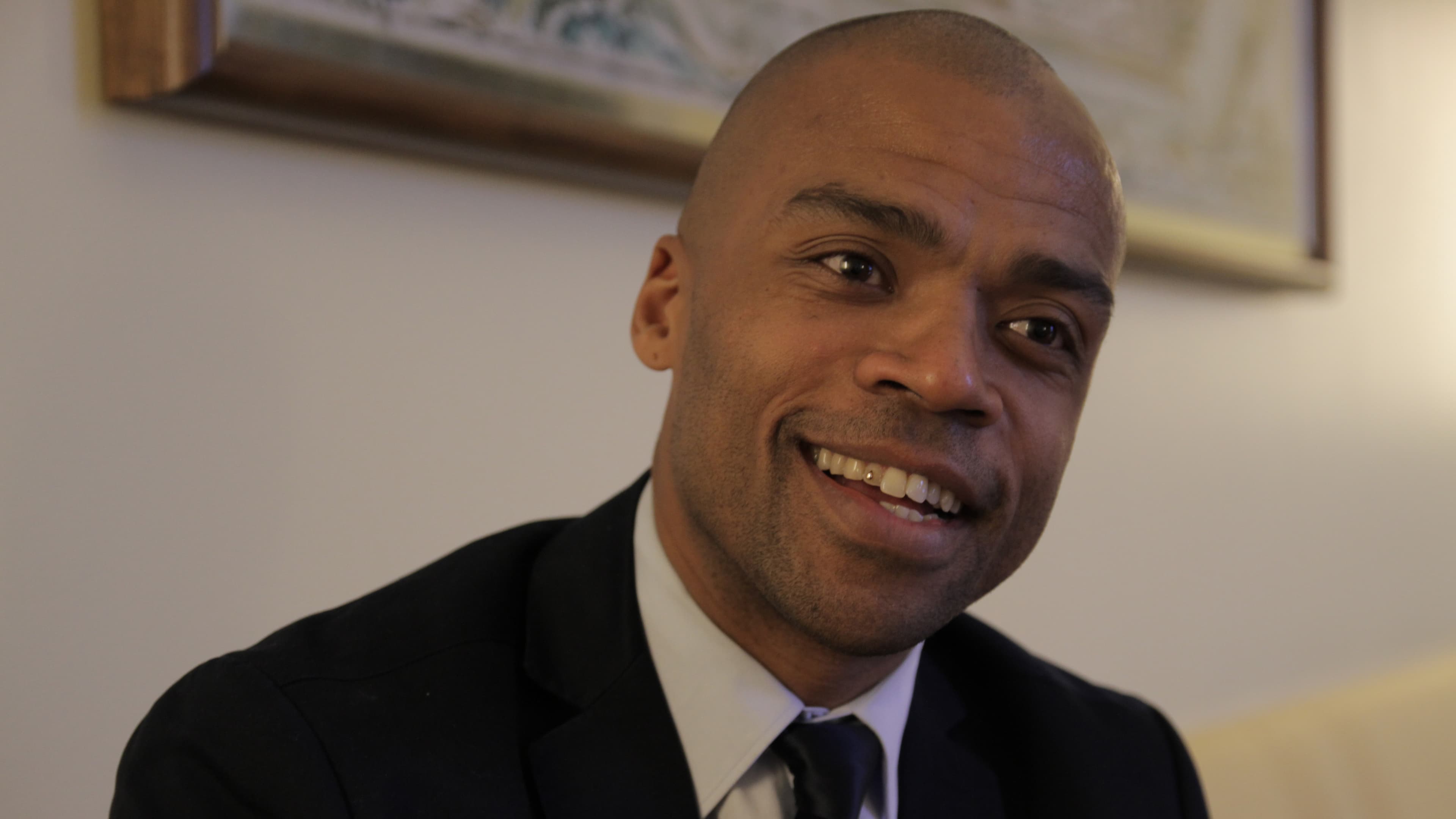 Jani Toivola at the Finnish parliament.