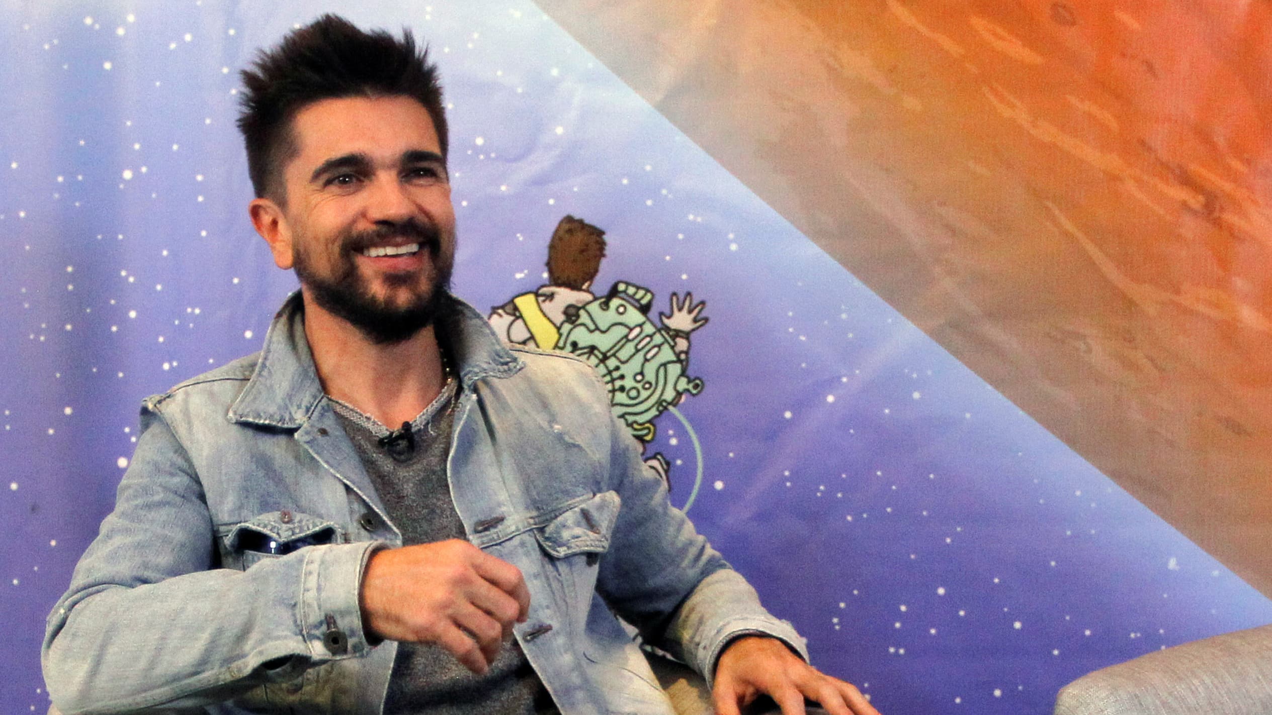 Colombian singer Juanes, speaks during an interview with Reuters in Medellín