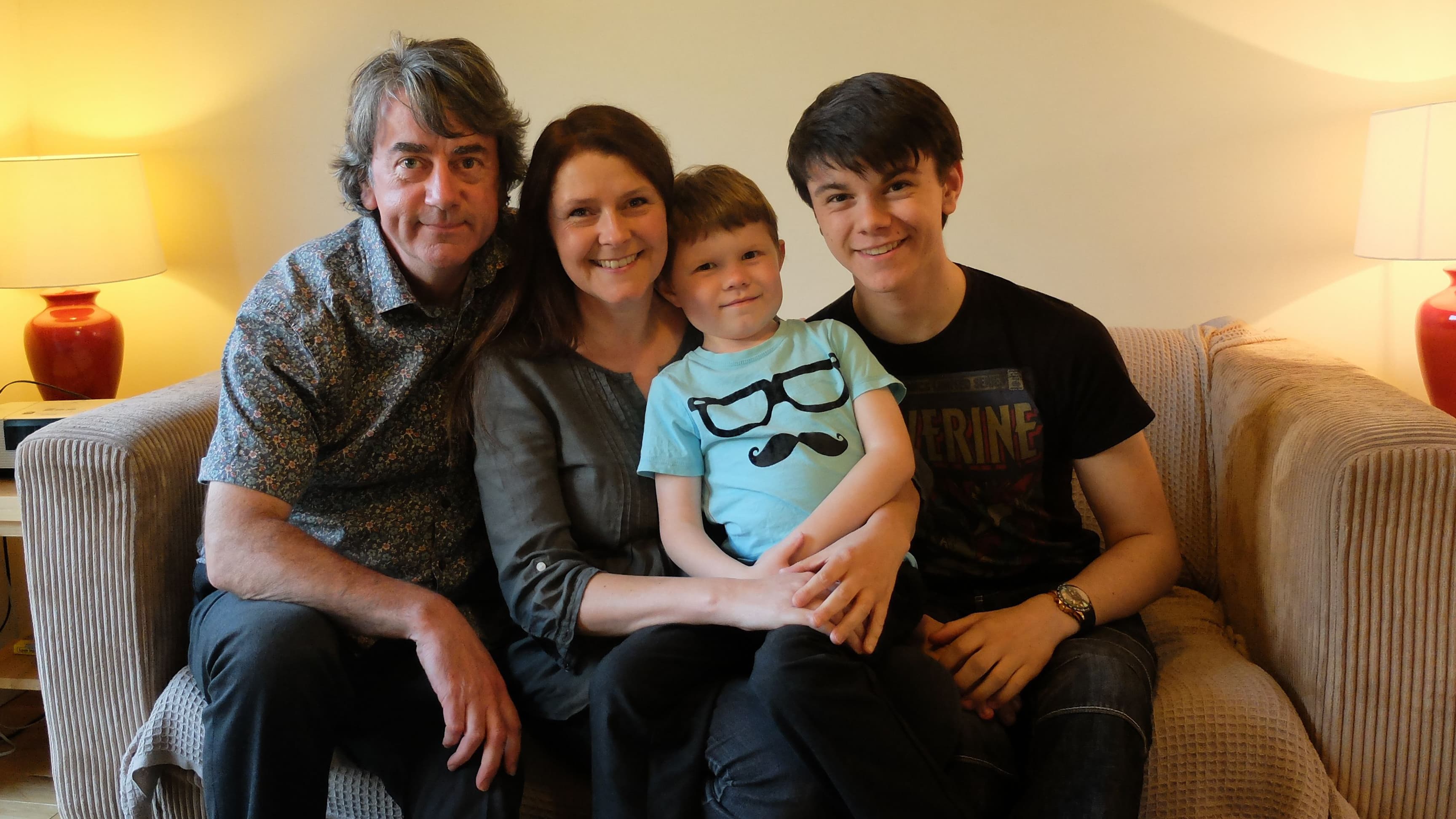 Kevin, Anna, Dante and James Kane at home in Taynuilt.