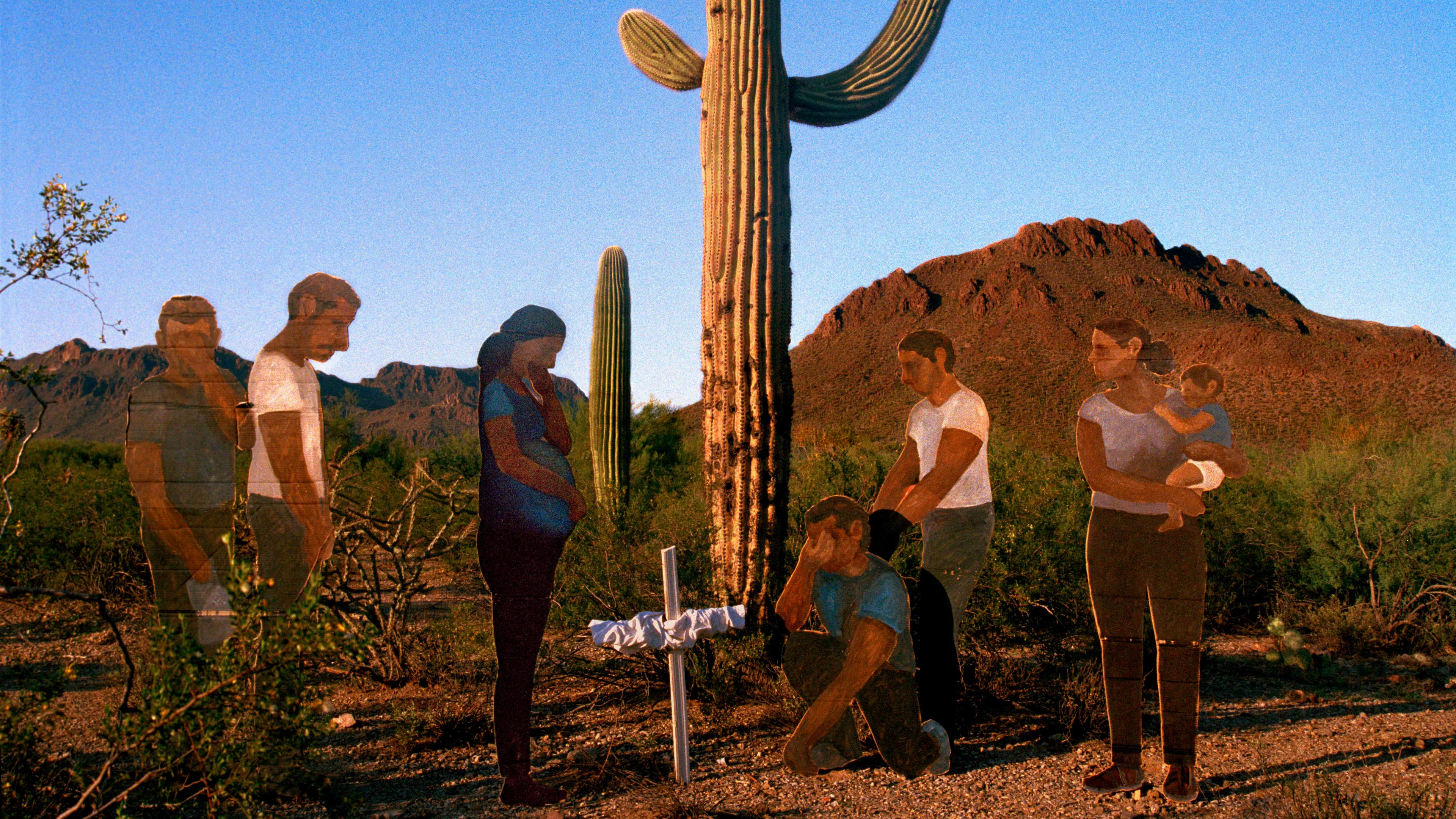 "Los Olvidados" is just one of many guerrilla-style art installations by Ramiro Gomez. The LA-based artist focuses his work on the country's often unnoticed immigrant laborers.