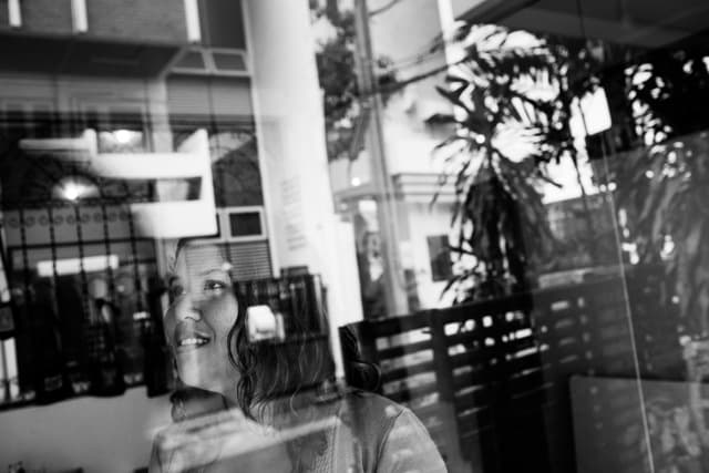 "Mint", 24, is a former sex worker, now working at NightLight, an organization that hires former prostitutes.