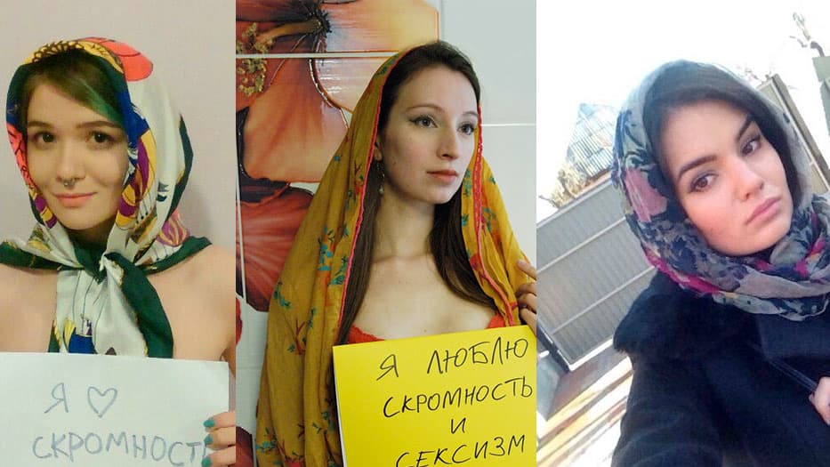 A small collection of the submissions to the “Russian Beauty” contest (from both competitors and protesters).