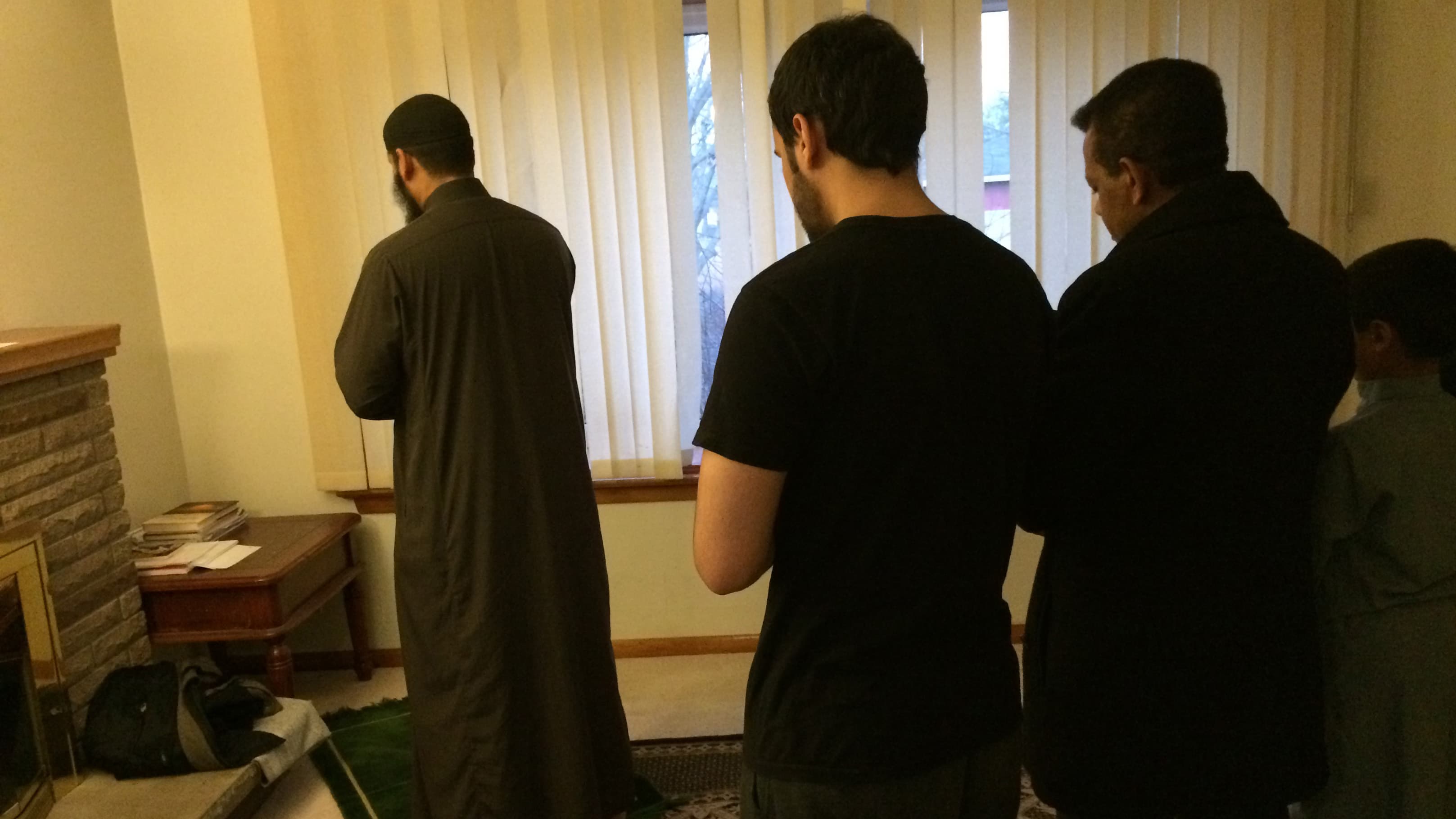 A small congregation of Peterborough's Muslims have been praying in the living room of a nearby house as their mosque undergoes repairs.