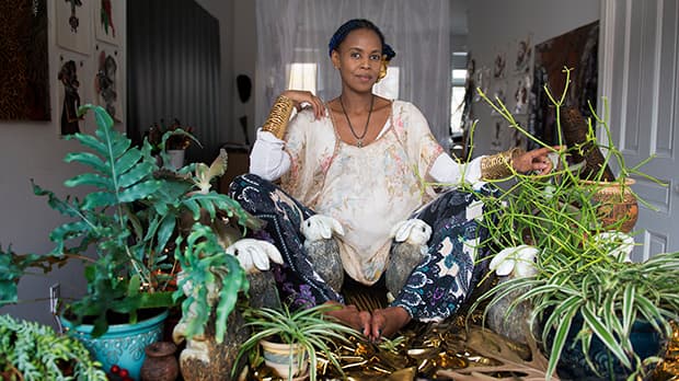 Brooklyn-based Kenyan artist Wangechi Mutu.