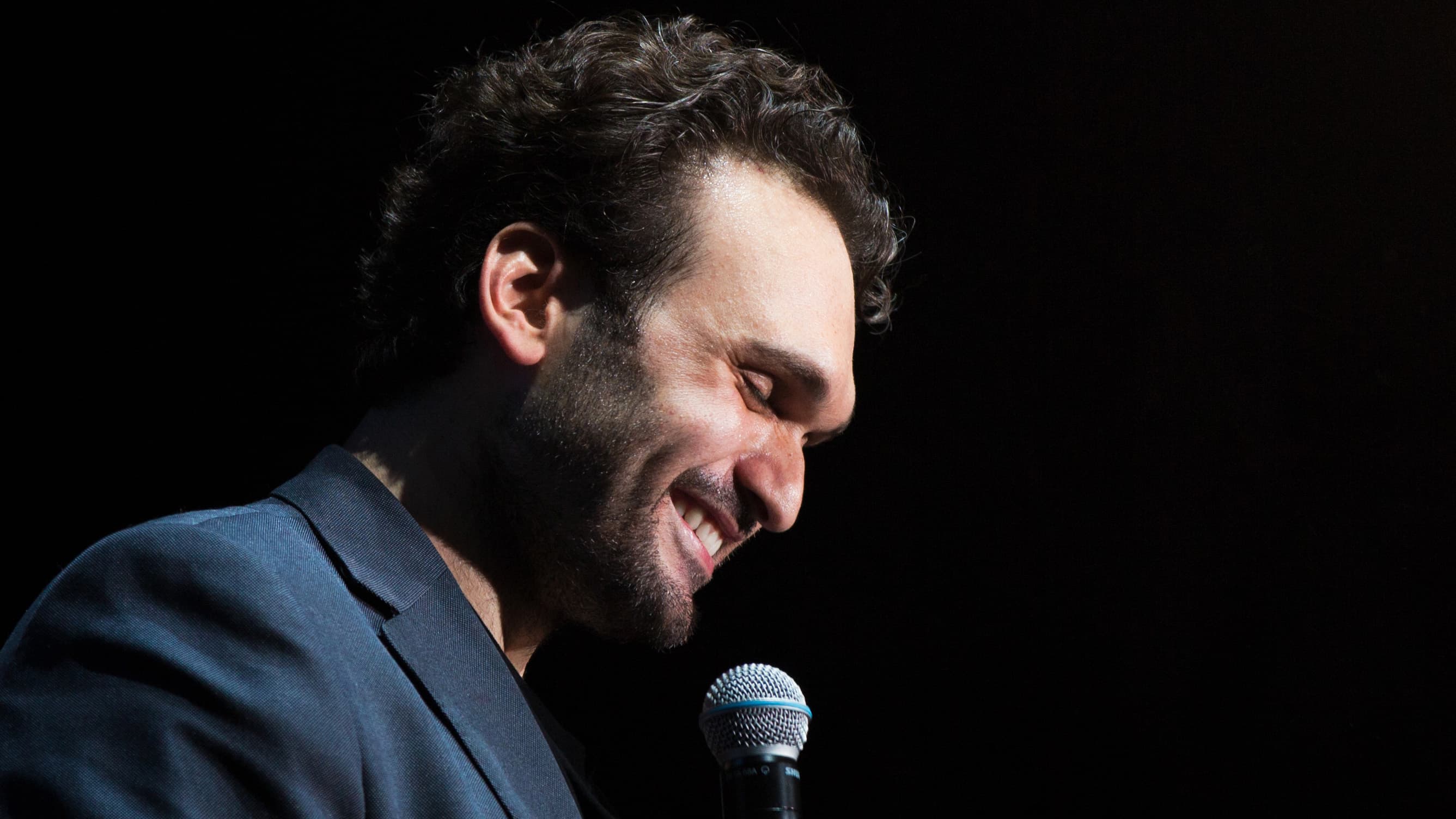 Lebanese-American comedian Nemr. He's as comfortable performing in Saudi Arabia as he is in the US.