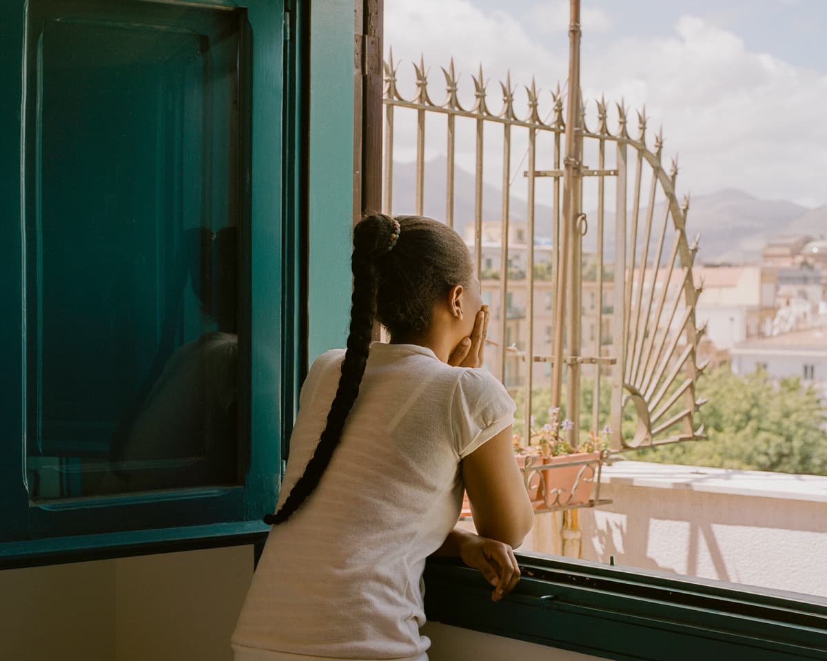 Portrait of a woman from Nigeria trafficked into Sicily