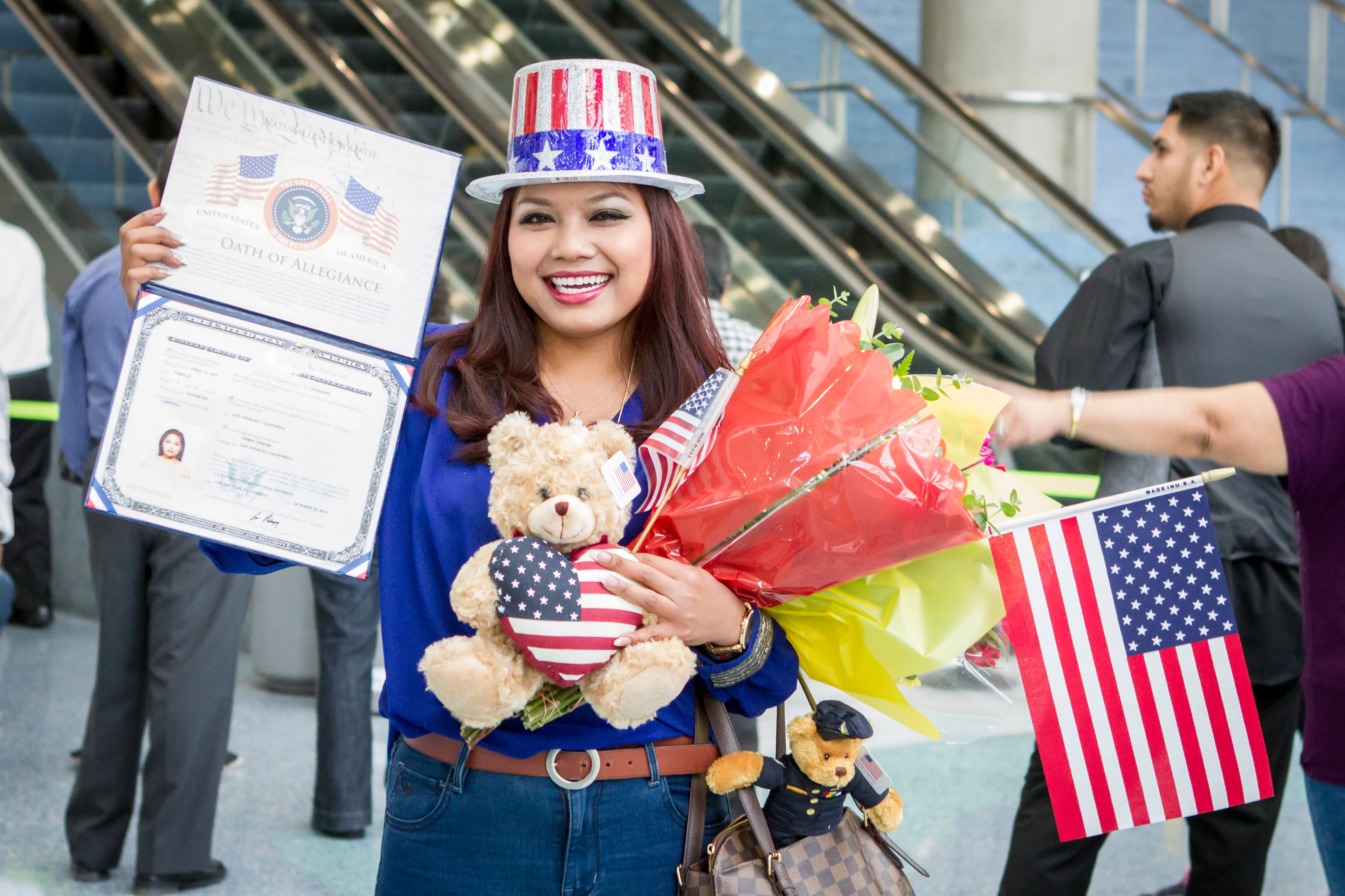 Chhom Nimol, lead singer of Dengue Fever, became a US citizen on October 22, 2014