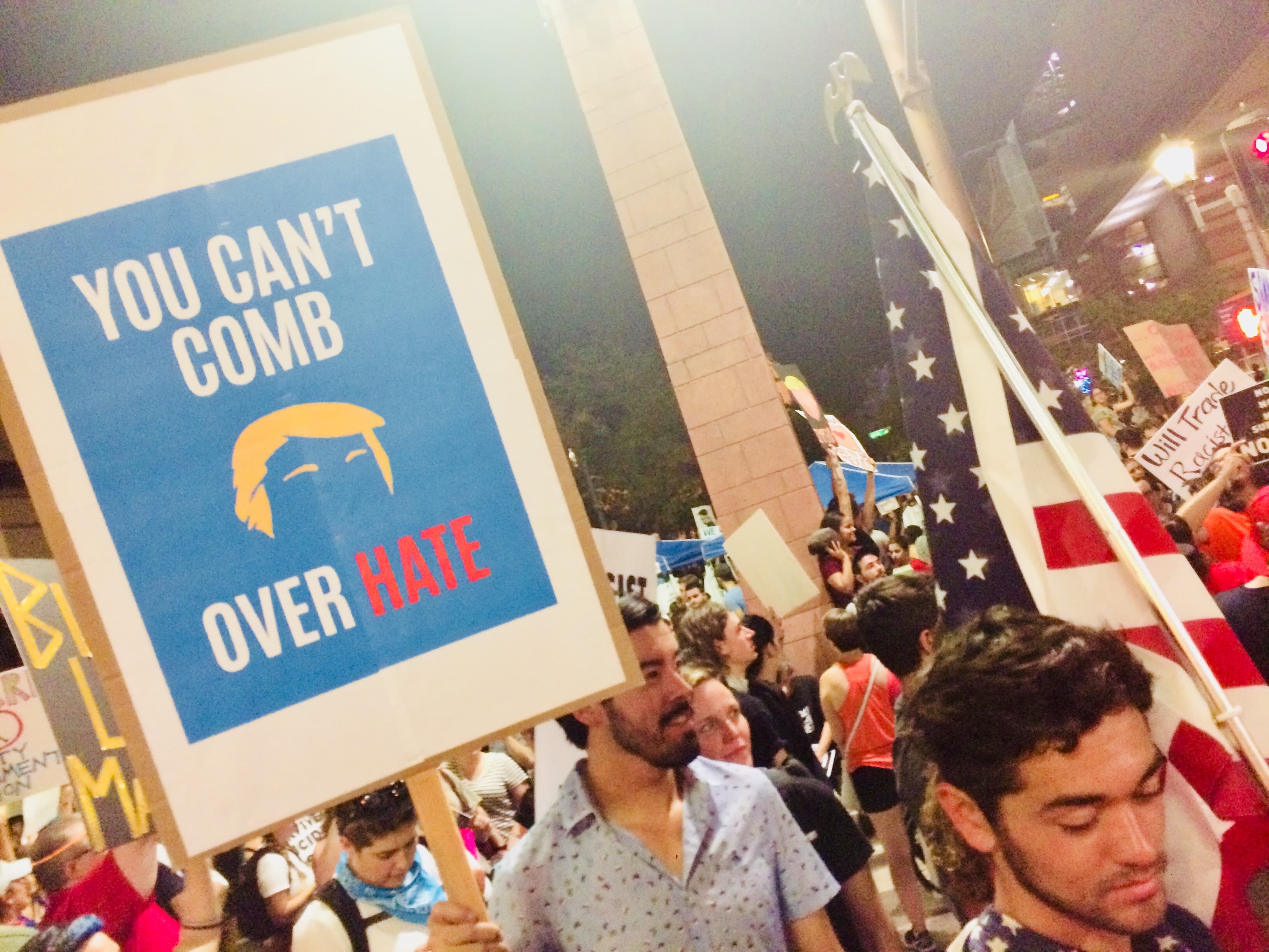 Thousands of protestors filled the Phoenix streets surrounding the Convention Center starting in the early afternoon.
