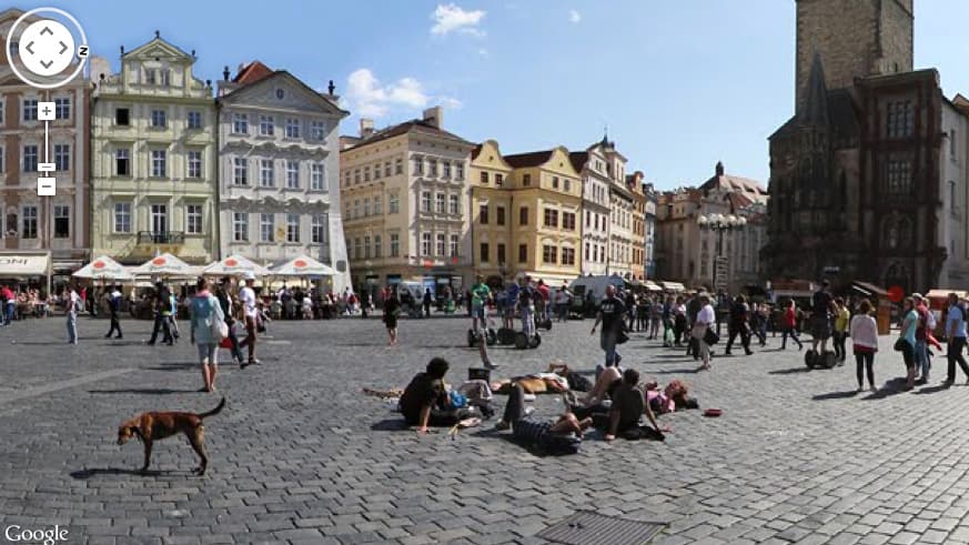 STREET VIEW OF PRAGUE — The red dots are recordings taken from those locations. Aporee has the equivalent of 63 days worth of sound uploaded from all over the world.
