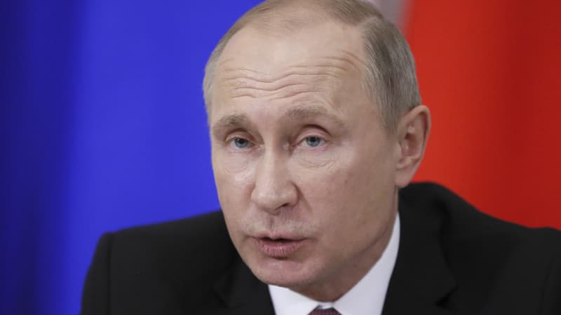 Russian President Vladimir Putin addresses the media in Moscow, Dec. 2017.