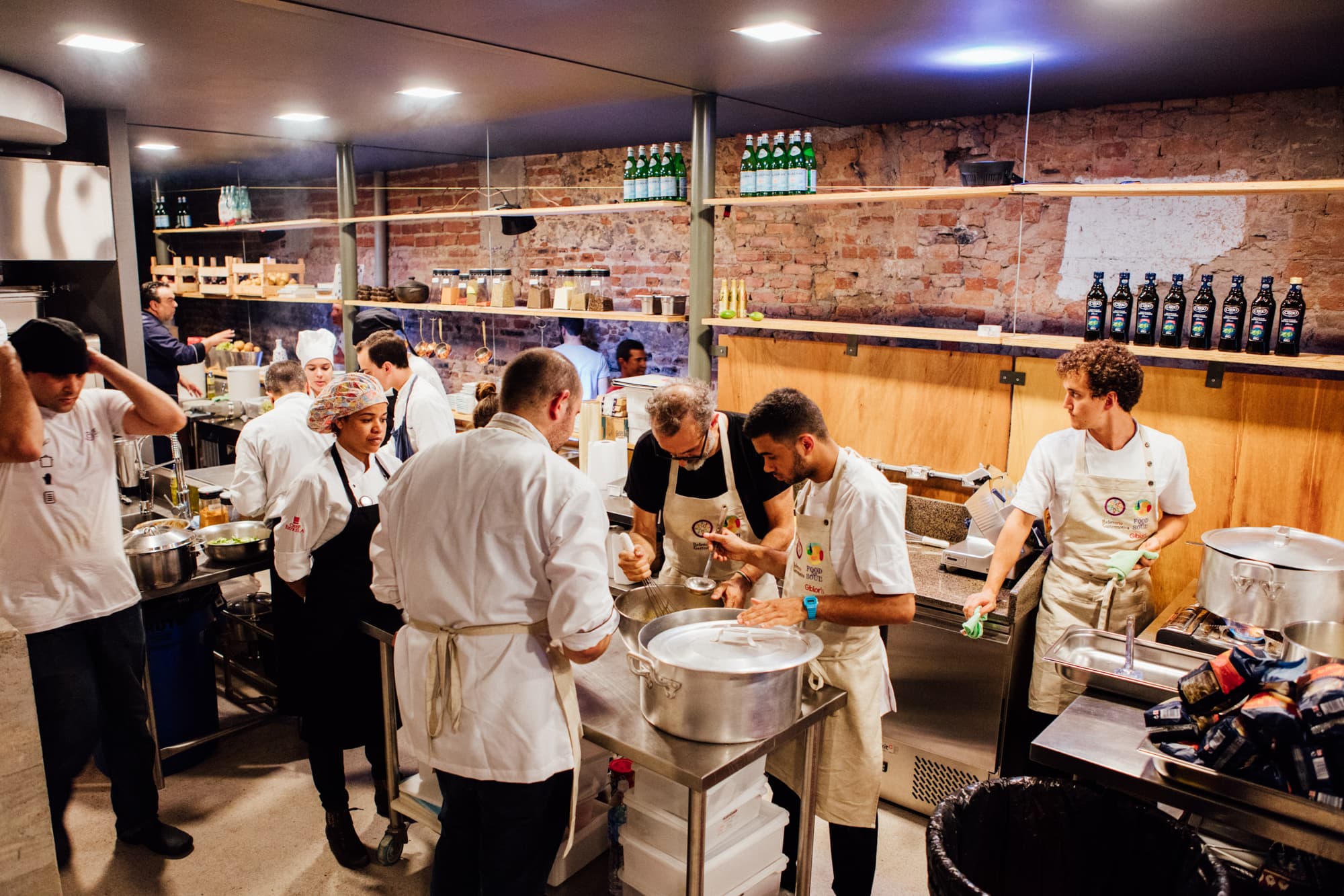 The RefettoRio team of chef in action in Rio.