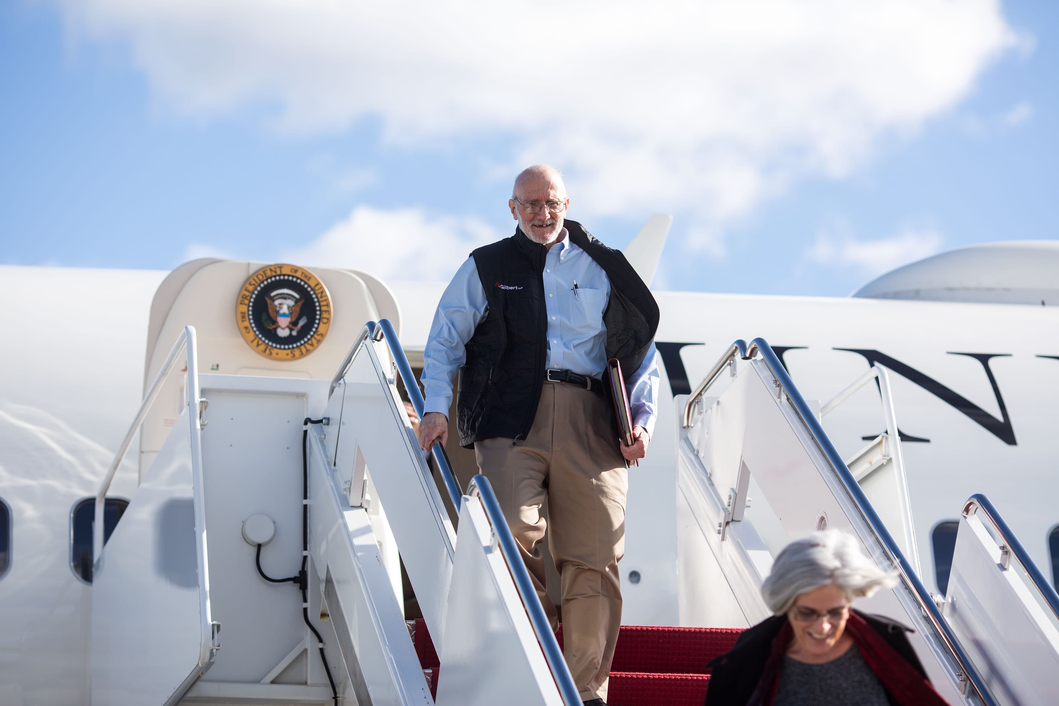Alan Gross at Joint Base Andrews in Maryland