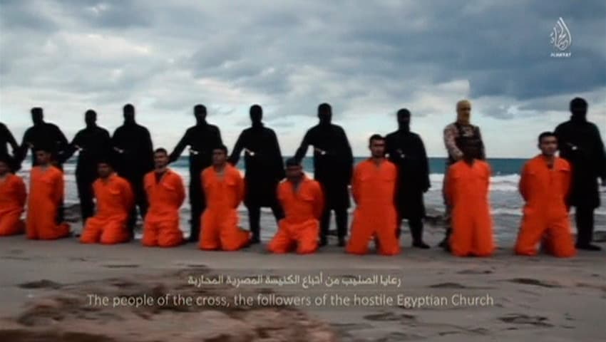 Men in orange jumpsuits believed to be Egyptian Christians were held captive by the Islamic State and murdered in Libya.
