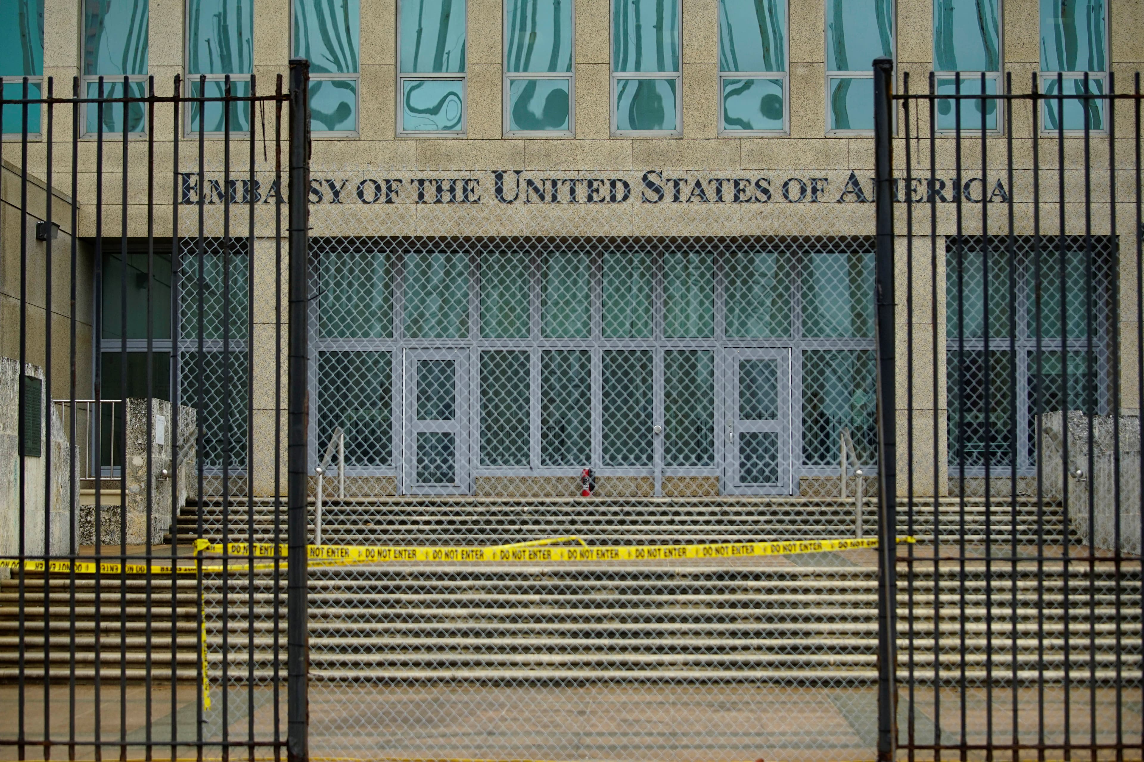 A view of the U.S. Embassy in Havana, Cuba, September 29, 2017.