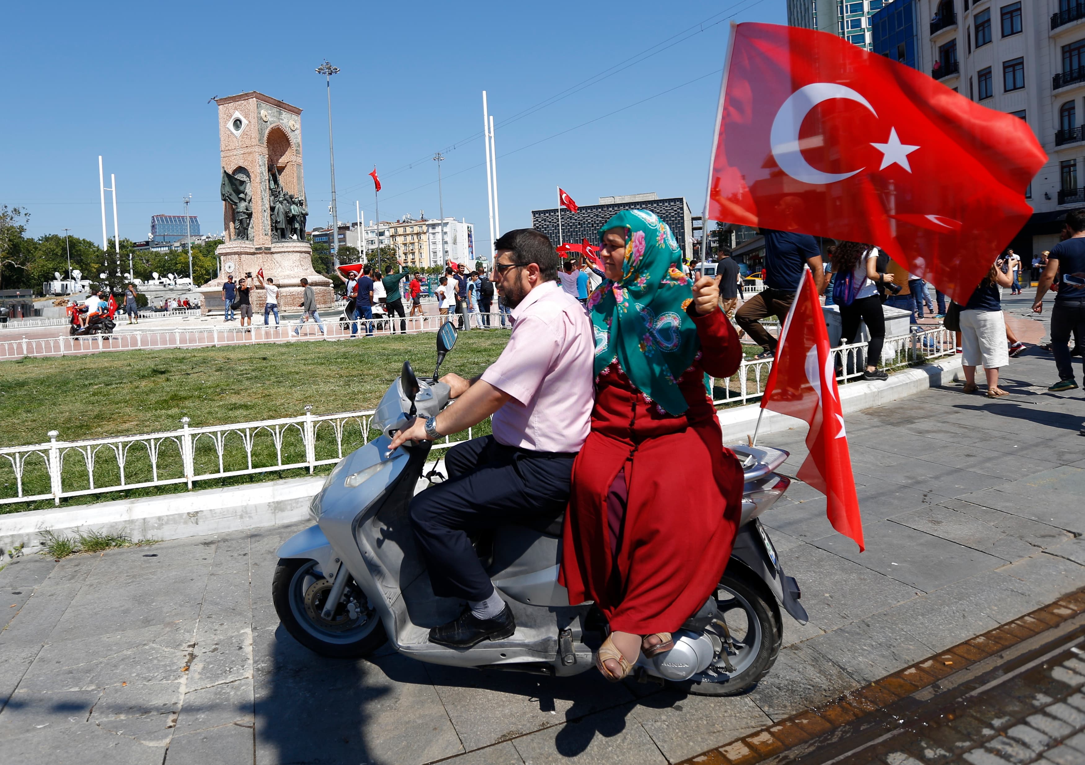 Turkish woman at protest