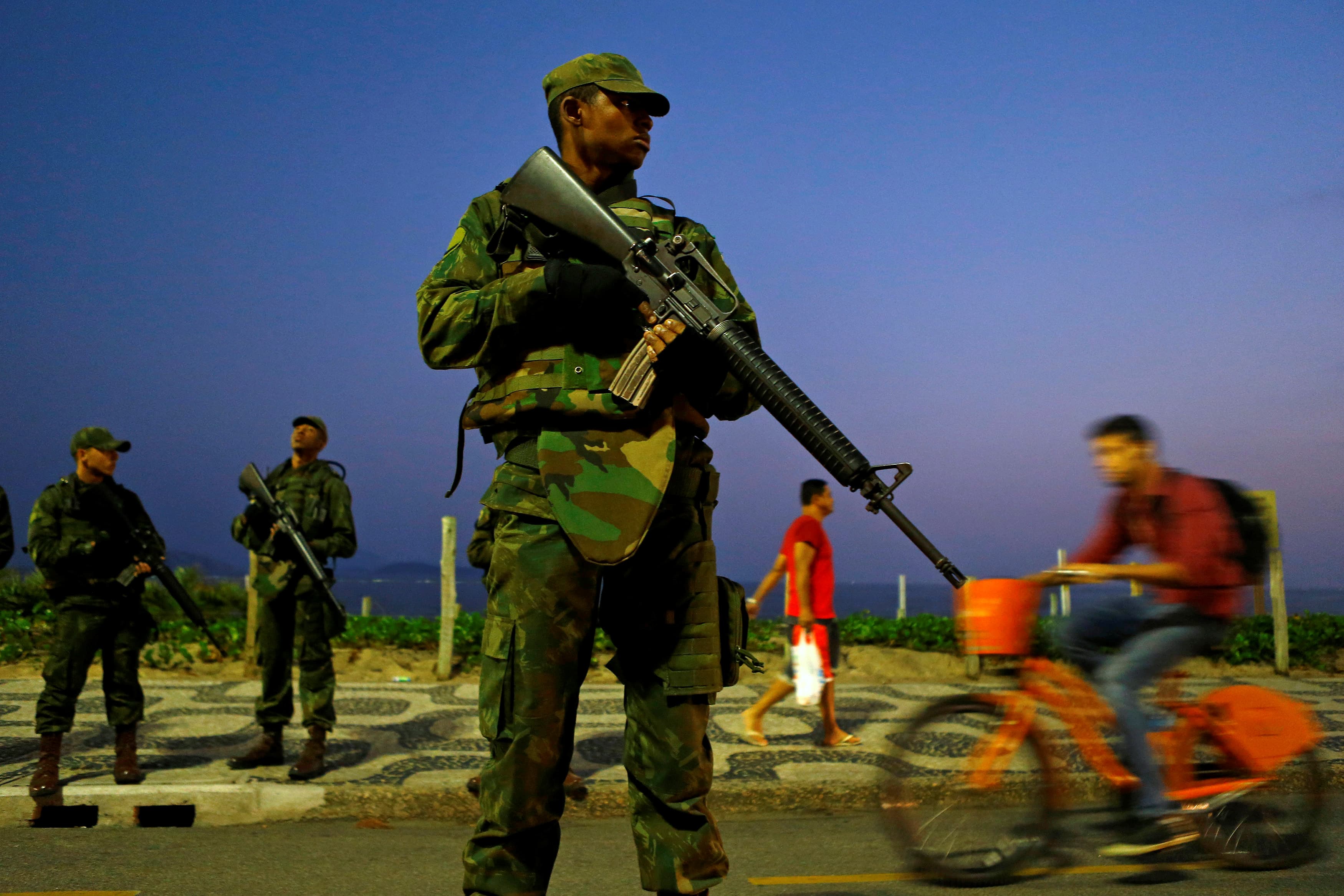 Rio security Ipanema beach