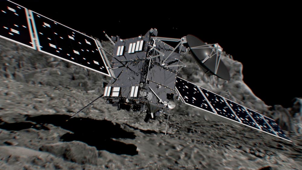 An artist's impression of the Rosetta spacecraft shortly before hitting Comet 67P/Churyumov-Gerasimenko on Sept. 30.
