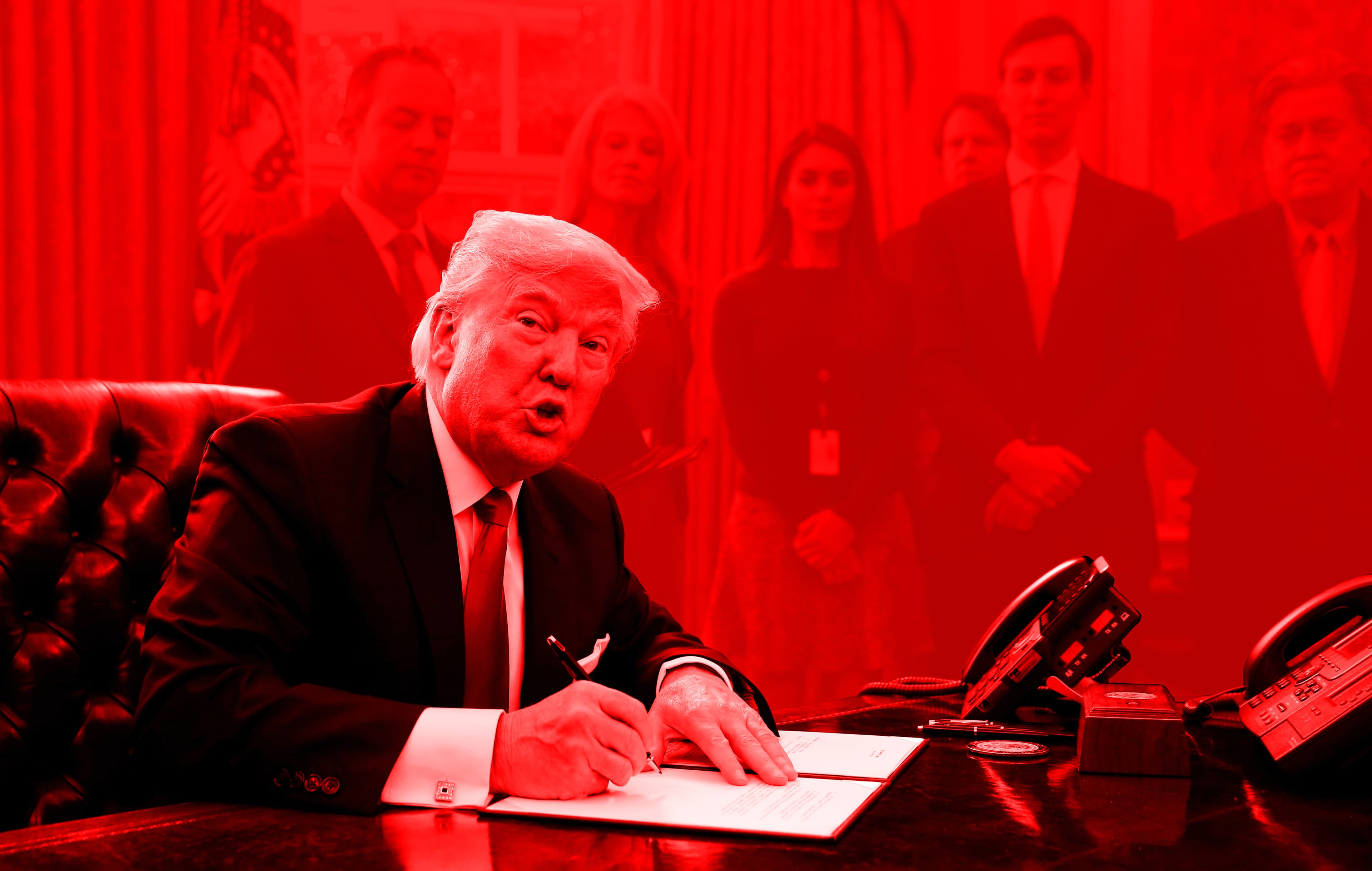 Americans started drawing parallels between Orwell's realities and the Trump Administration as early as his first day in office, when Press Secretary Sean Spicer berated and lied to the media in his first briefing.