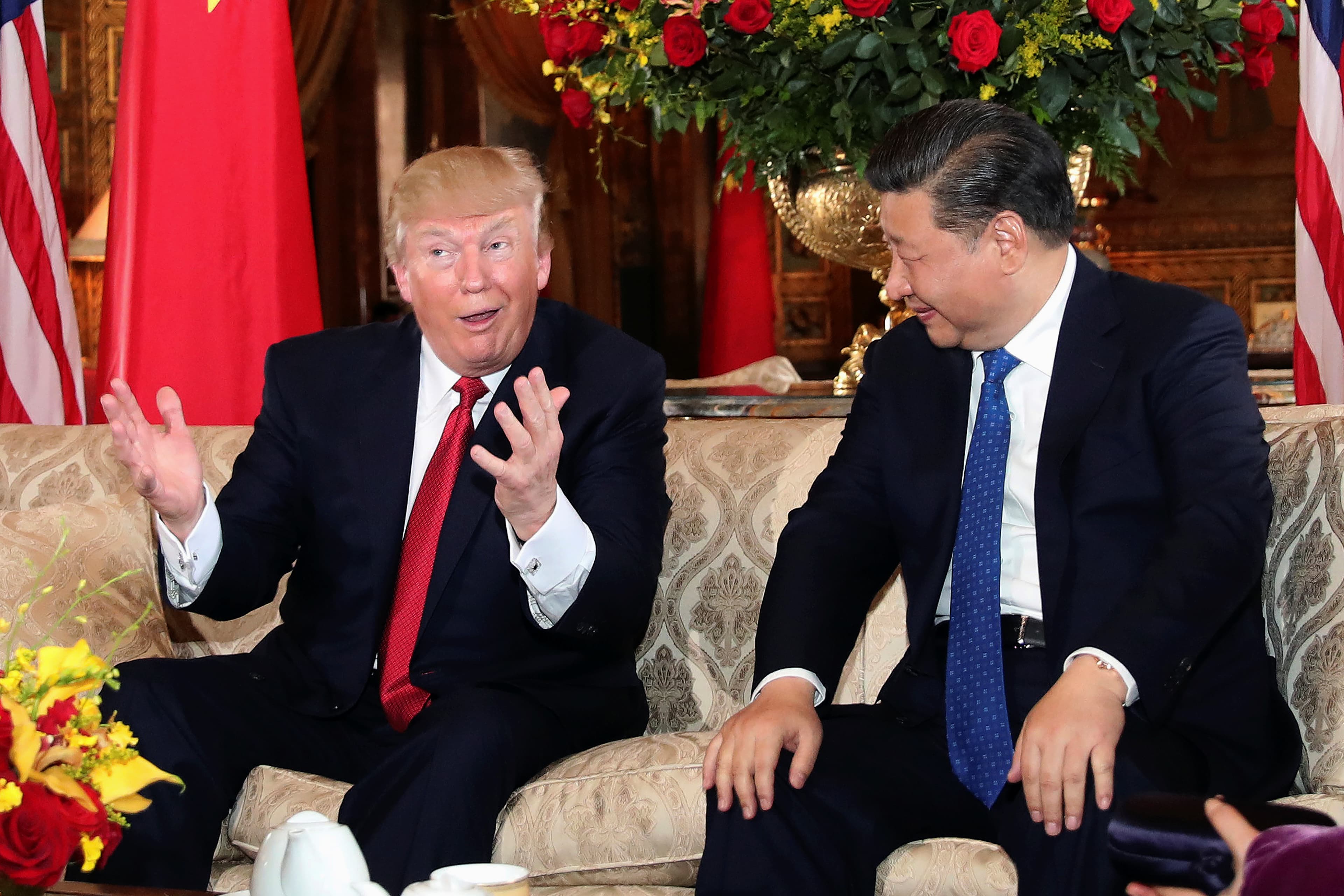 President Donald Trump meeting with Chinese President Xi Jinping at Mar-a-Lago, Florida, April 6th 2017
