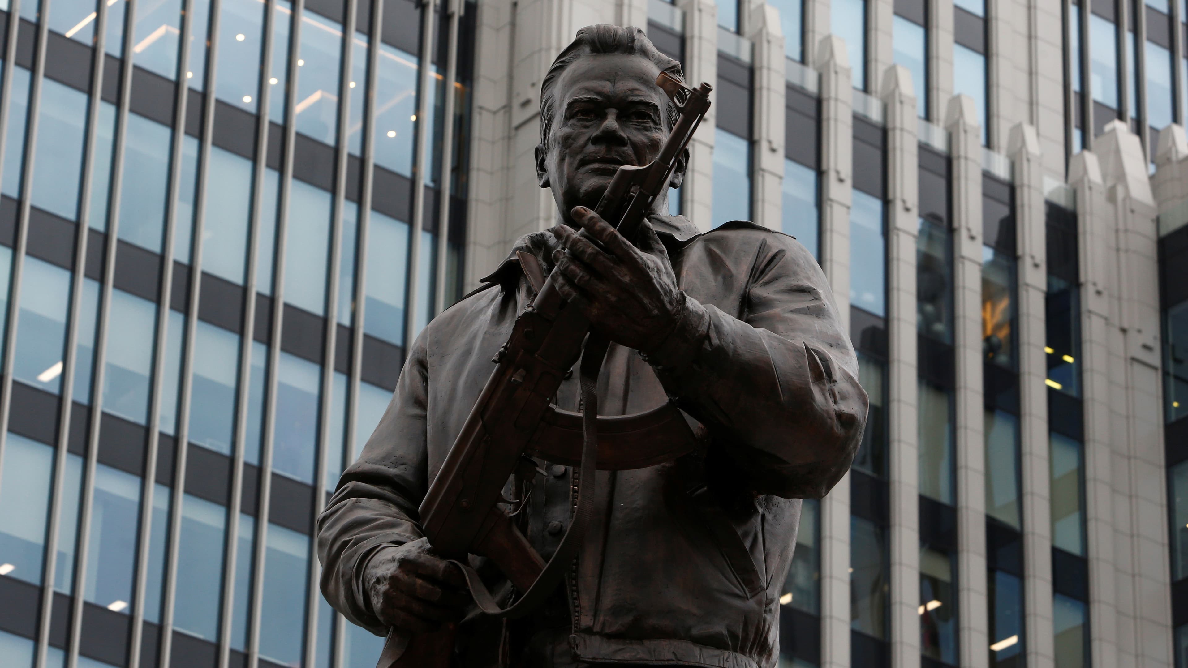 The new monument to Mikhail Kalashnikov in Moscow