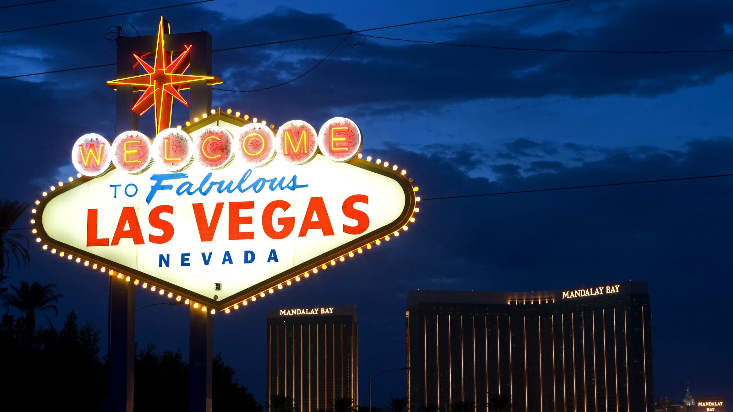 The famous "Welcome to Fabulous Las Vegas Nevada" sign on the south end of the Strip lit up on June 15, 2014. Casinos in Sin City are using big data to track customers with the goal they will keep coming back.