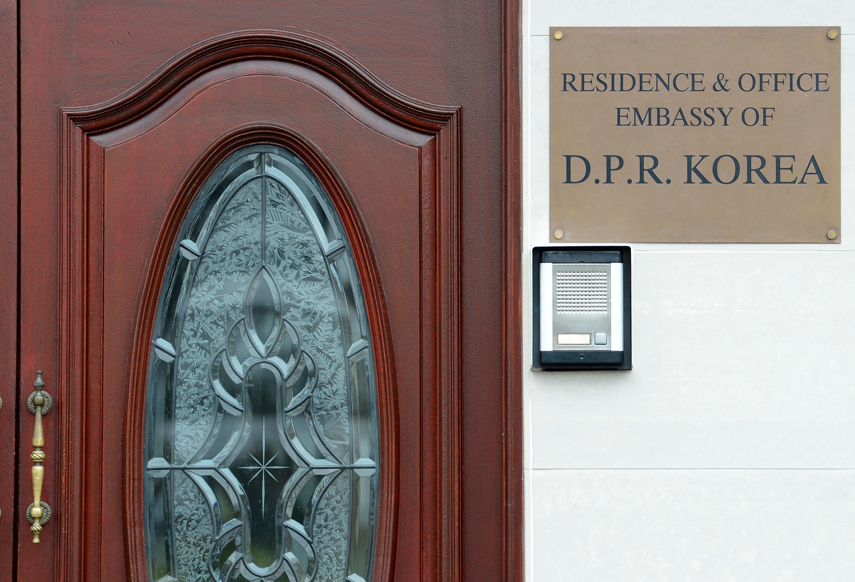 North Korea's embassy to the United Kingdom in west London where Thae Yong-Ho was deputy ambassador before his defection to South Korean in August 2016.