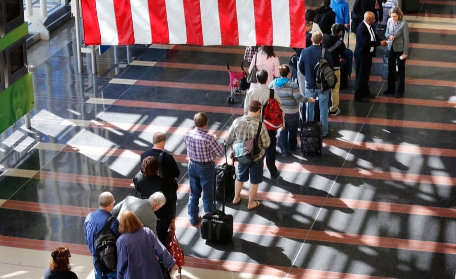 Airport security line